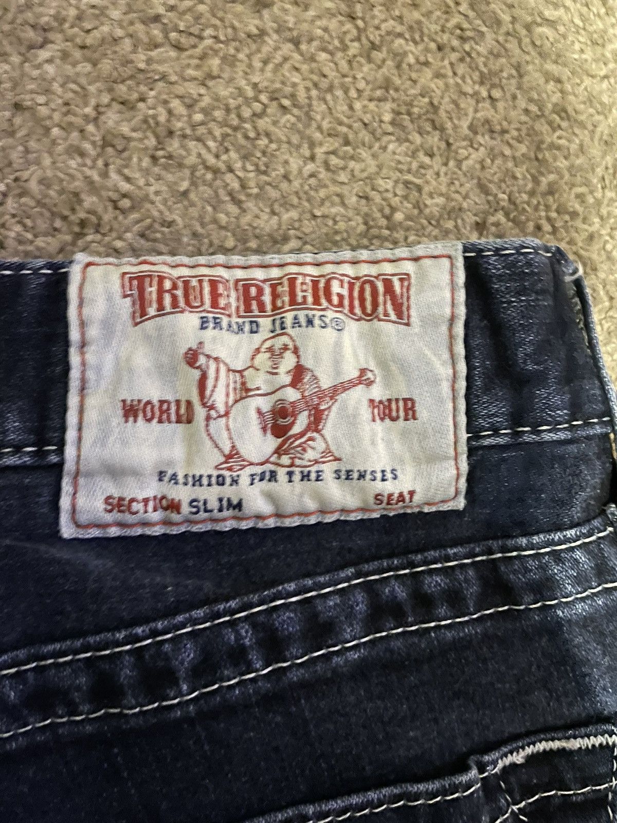 True Religion navy blue denim jeans