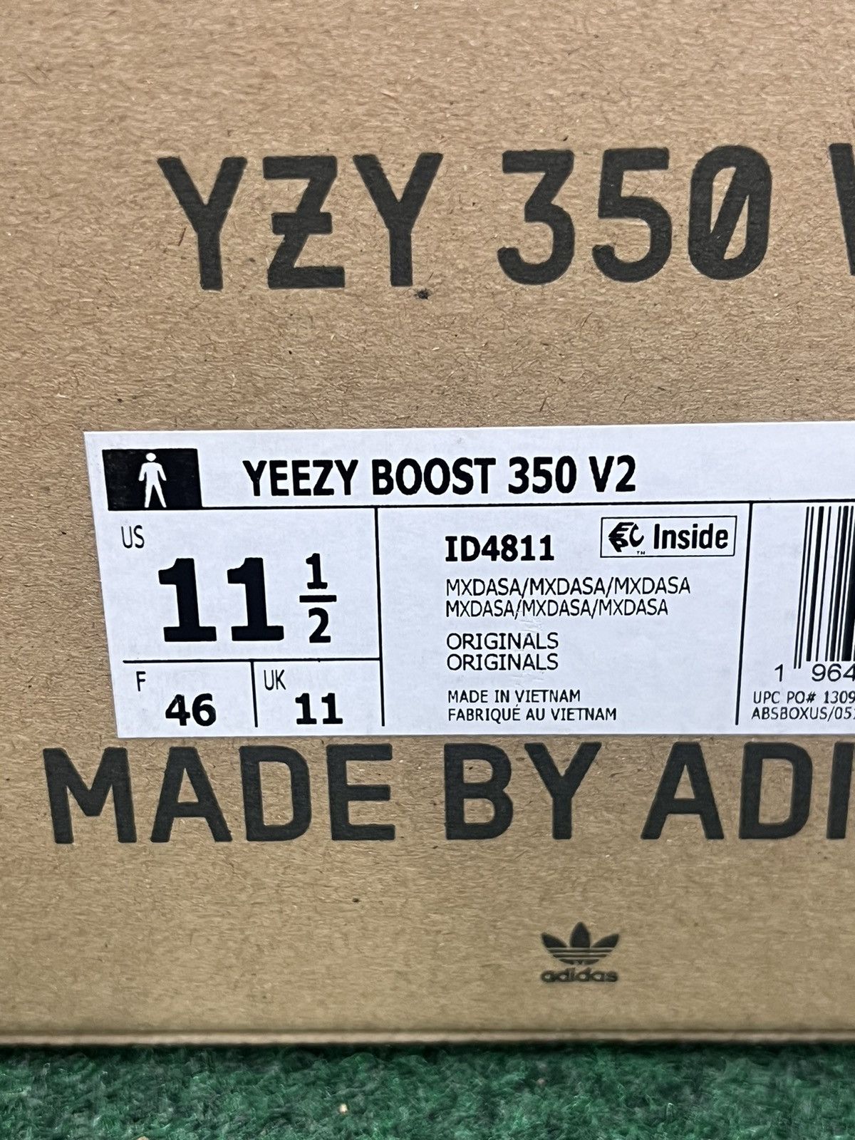 Adidas × Kanye West Yeezy 350 V2 MX Dark Salt Size US 11.5 / EU 44-45 - 3 Thumbnail