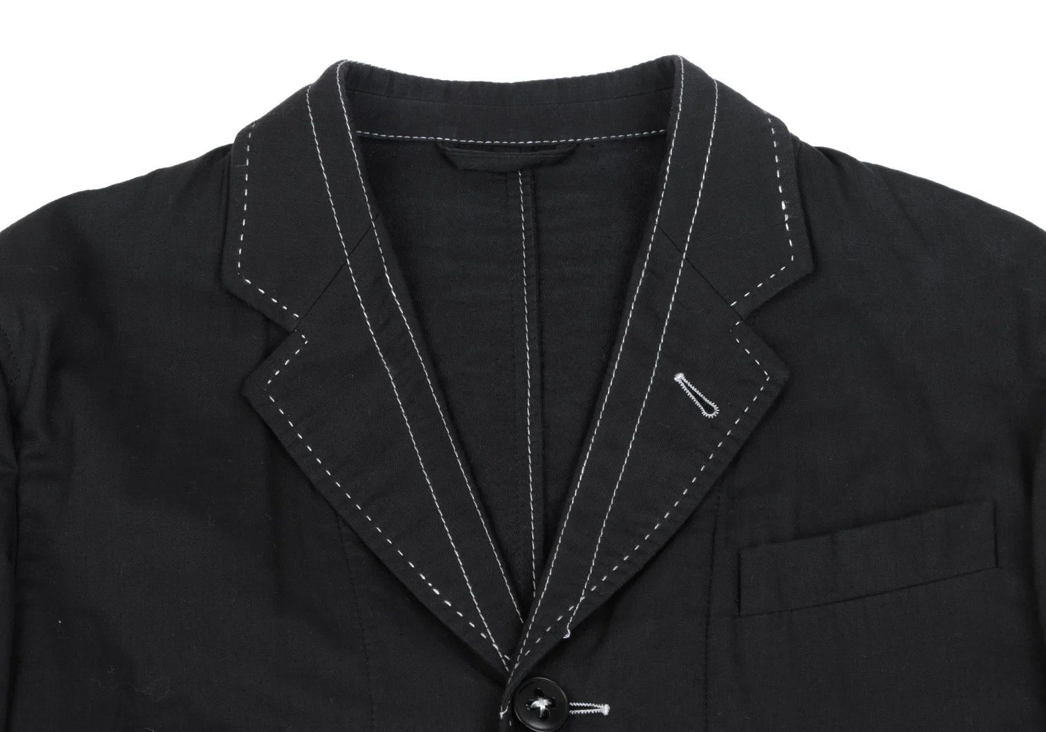 Ann Demeulemeester Cotton Stitch Design Jacket in Black, Size XS Size US XXS / EU 40 - 3 Thumbnail