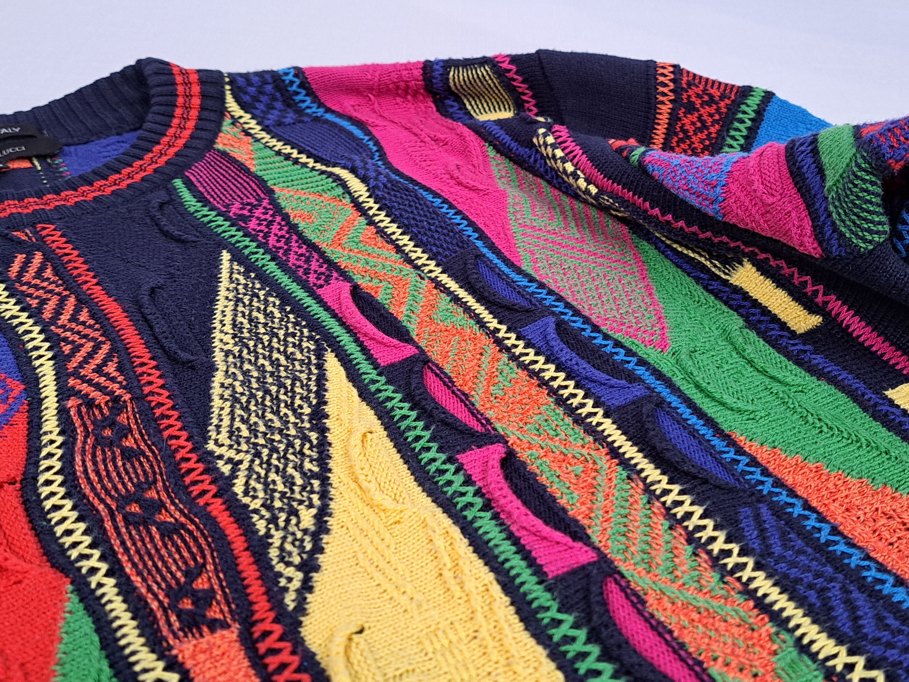 Carlo Colucci Carlo Colucci multicolor sweater Coogi style. Size XL Size US XL / EU 56 / 4 - 7 Thumbnail