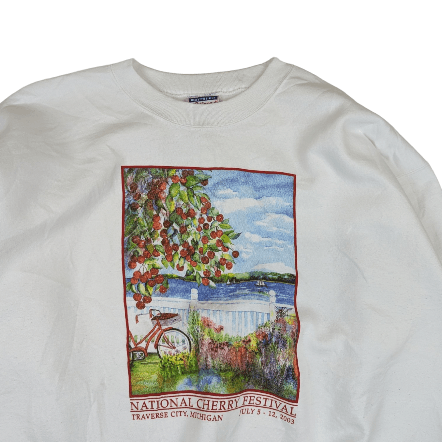 Hanes Vintage 2000's HANES National Cherry Festival Sweatshirt Size US L / EU 52-54 / 3 - 4 Thumbnail