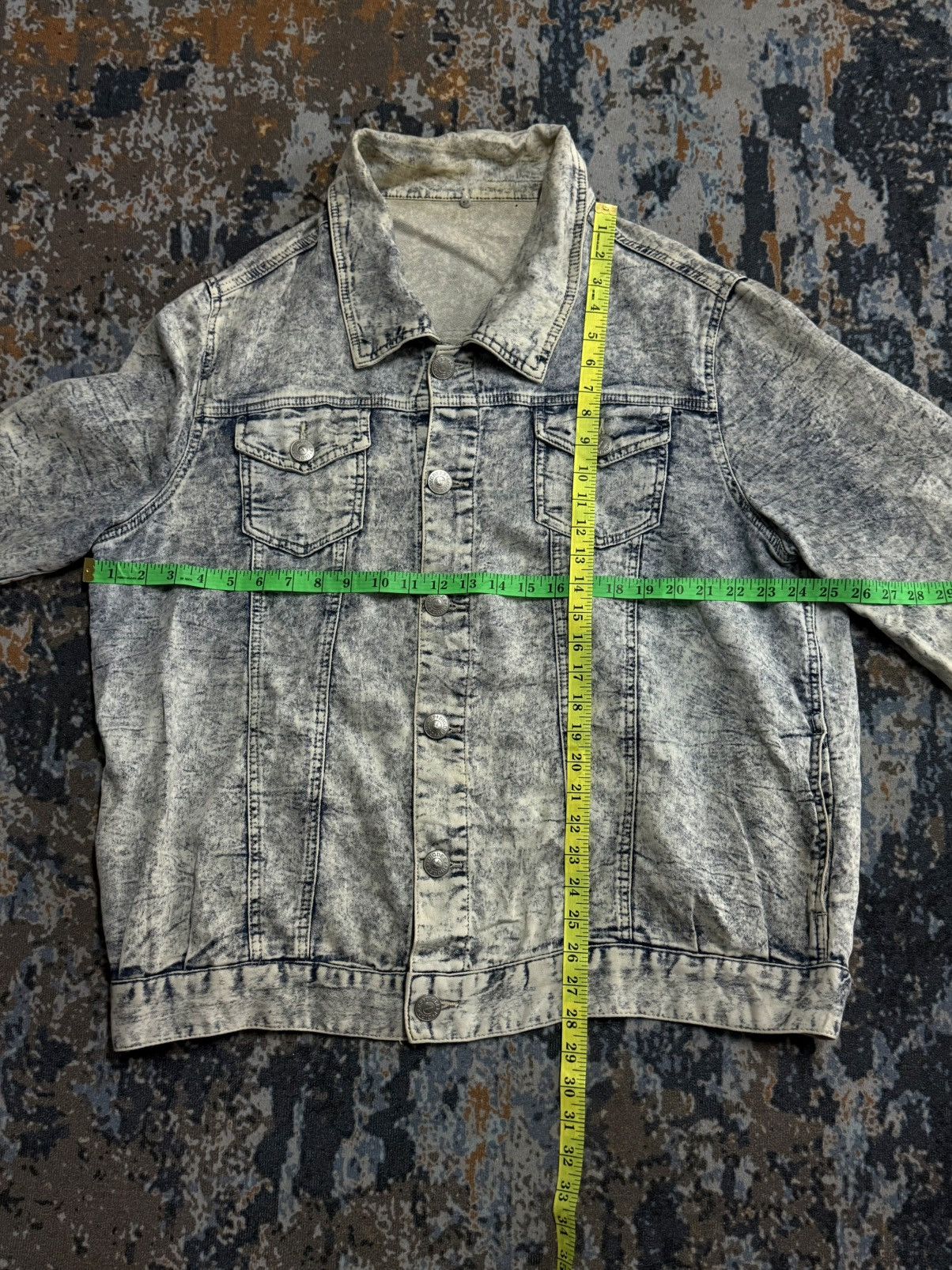 Dig Deep Vintage Dig Deep Acid Wash Denim Trucker Size US XL / EU 56 / 4 - 12 Thumbnail