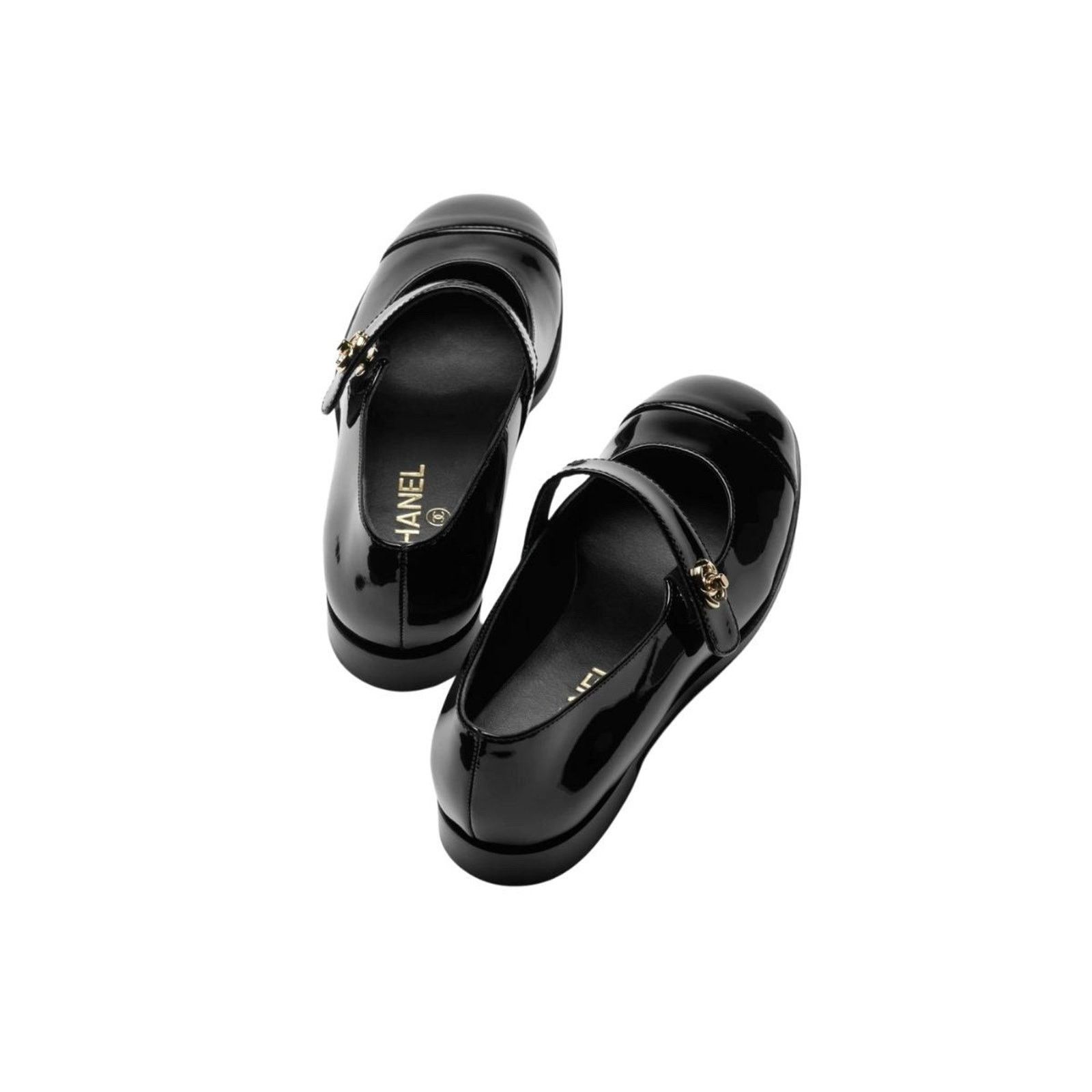 Chanel Chanel Black Patent Turnlock CC Mary Jane Ballet Flat 40 Size US 10 / IT 40 - 16 Thumbnail