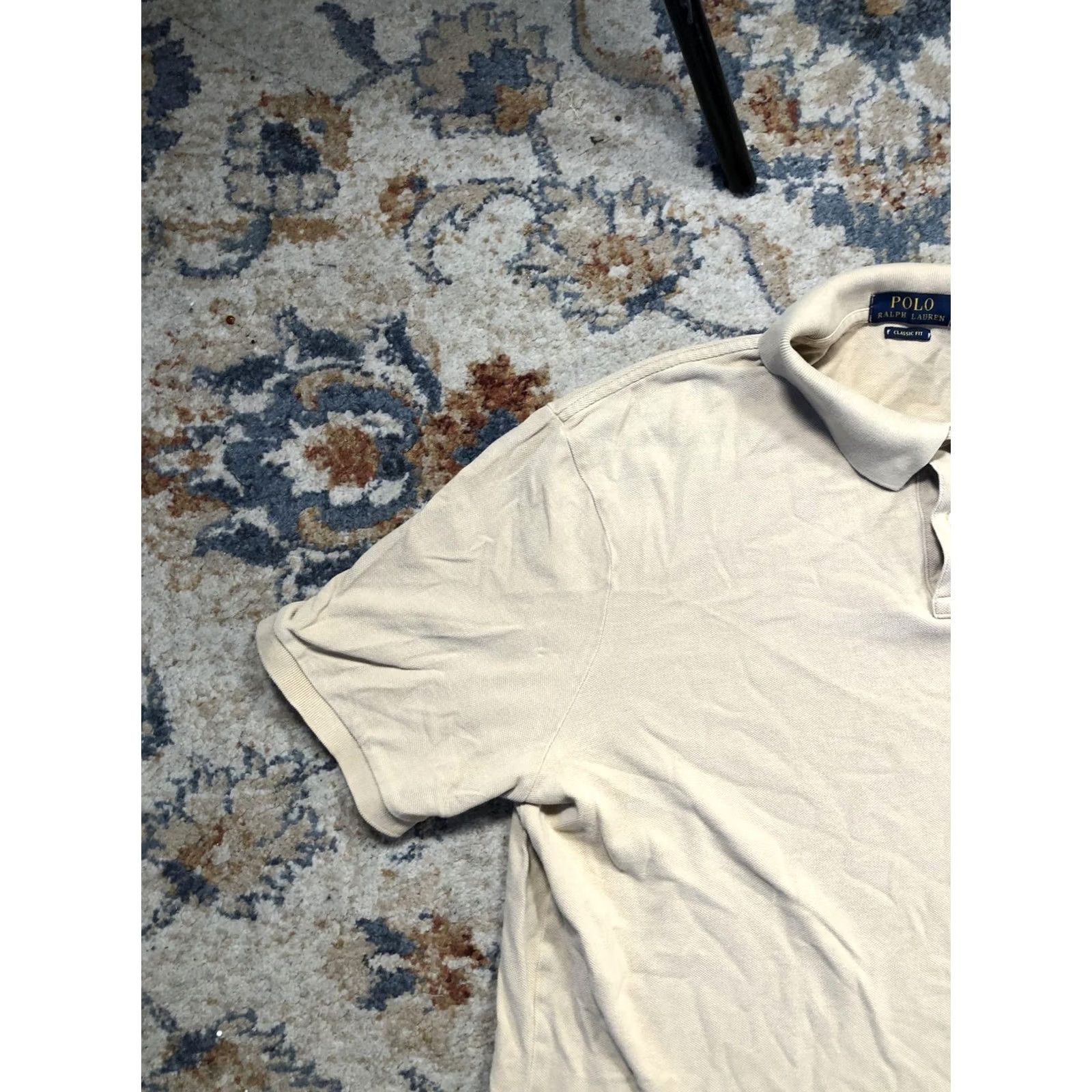 Polo Ralph Lauren Polo Ralph Lauren Polo Shirt Mens XL Beige Classic Fit Pony Logo Short Sleeve Size US XL / EU 56 / 4 - 3 Thumbnail