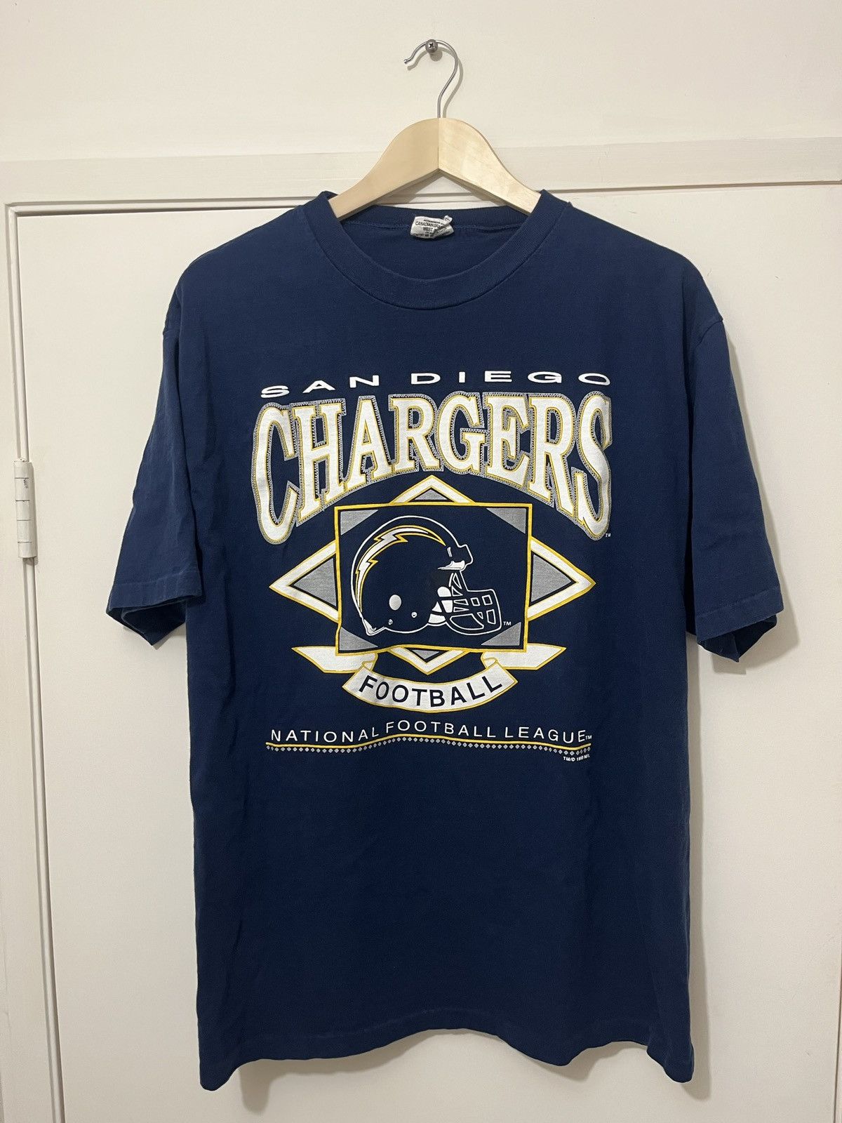 NFL × Vintage Vintage 1993 San Diego Rams NFL Navy Logo T-Shirt LARGE Size US L / EU 52-54 / 3 - 1 Thumbnail