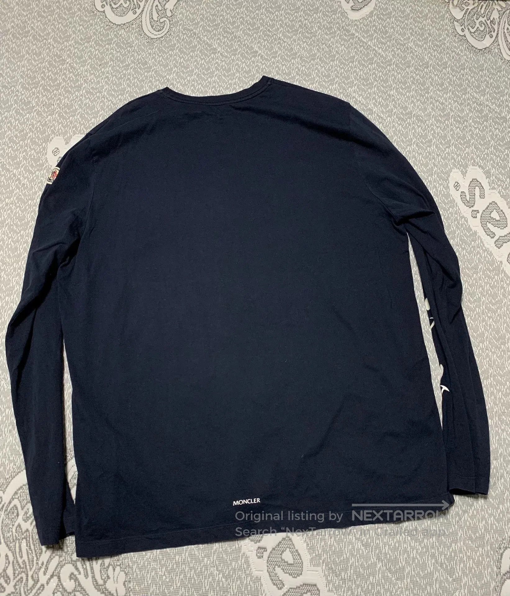 Moncler Moncler Navy Smiley Print Sleeve Sweatshirt. Size US XL / EU 56 / 4 - 2 Thumbnail
