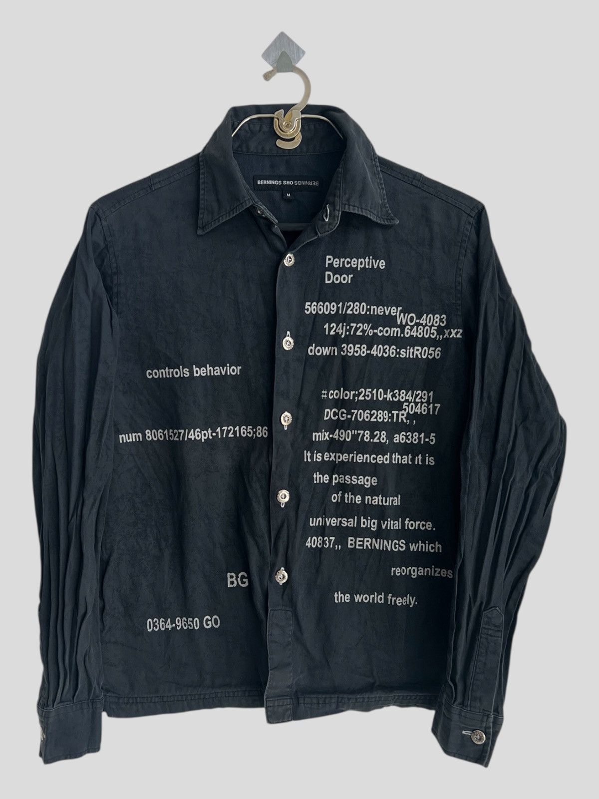 A.F.F.A. Y2K Bernings Sho 🇯🇵 Coding Name Poem Steampunk Button Shirt Size US M / EU 48-50 / 2 - 1 Thumbnail