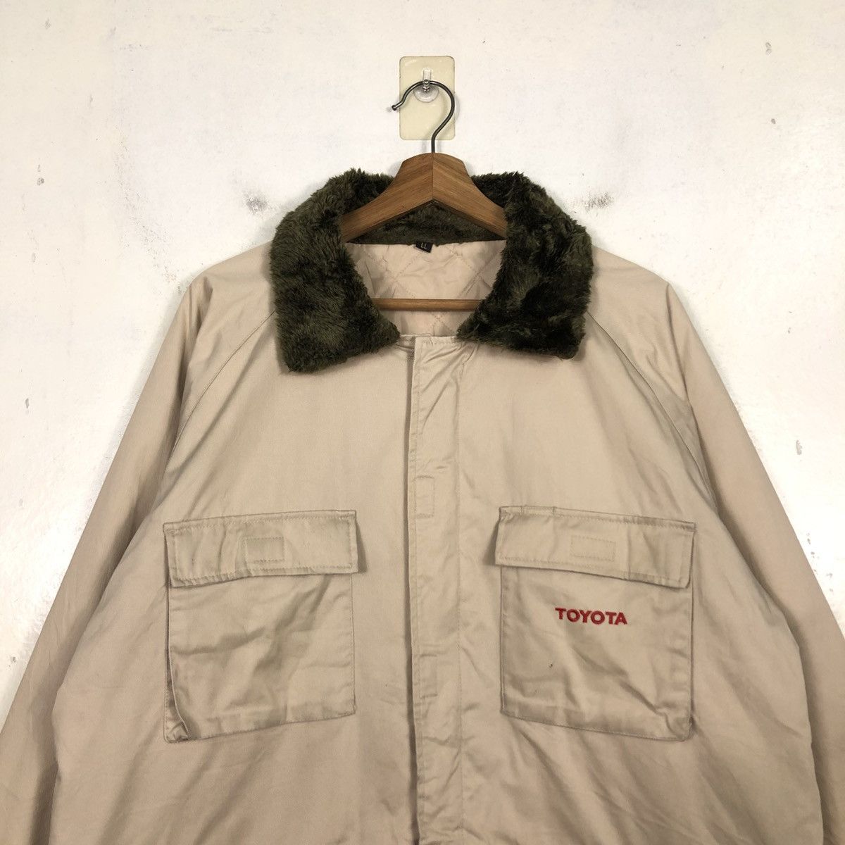 Japanese Brand 📌Vintage Work Jacket Racing Toyota Trd Multi Pocket Size US L / EU 52-54 / 3 - 5 Thumbnail