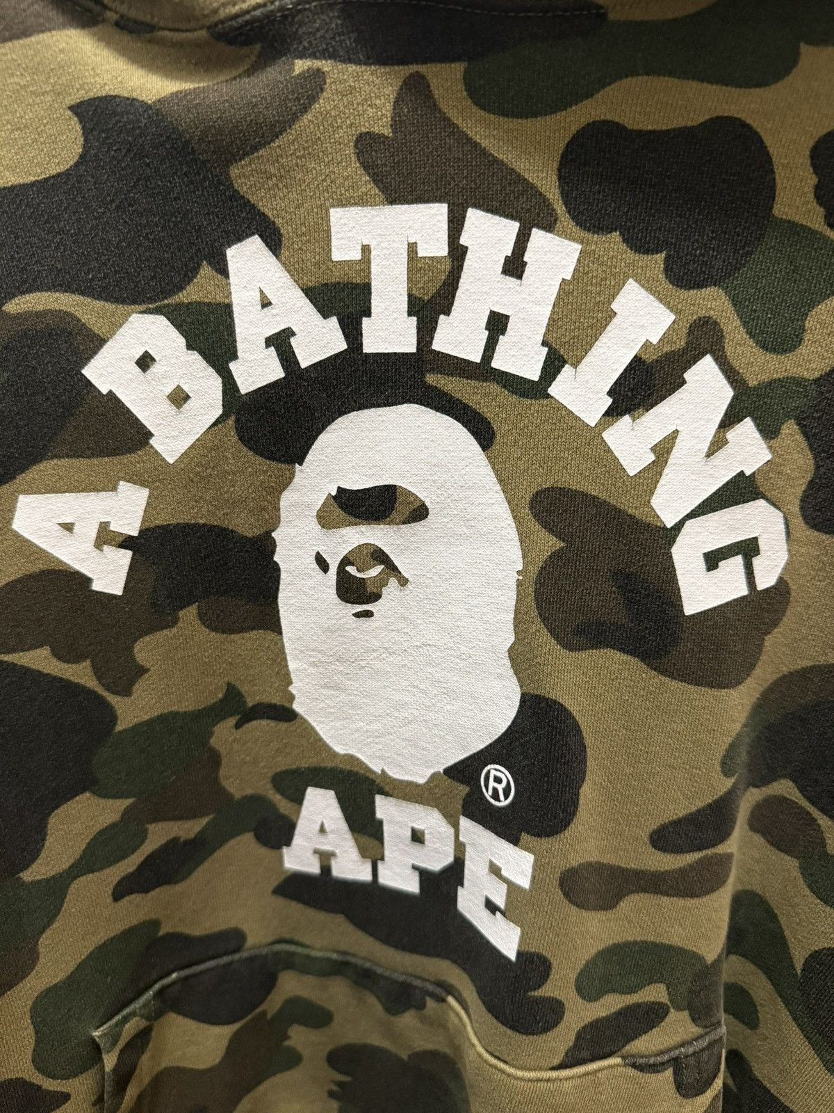 Bape A Bathing Ape College Logo Classic Camo Hoodie Size US L / EU 52-54 / 3 - 3 Thumbnail
