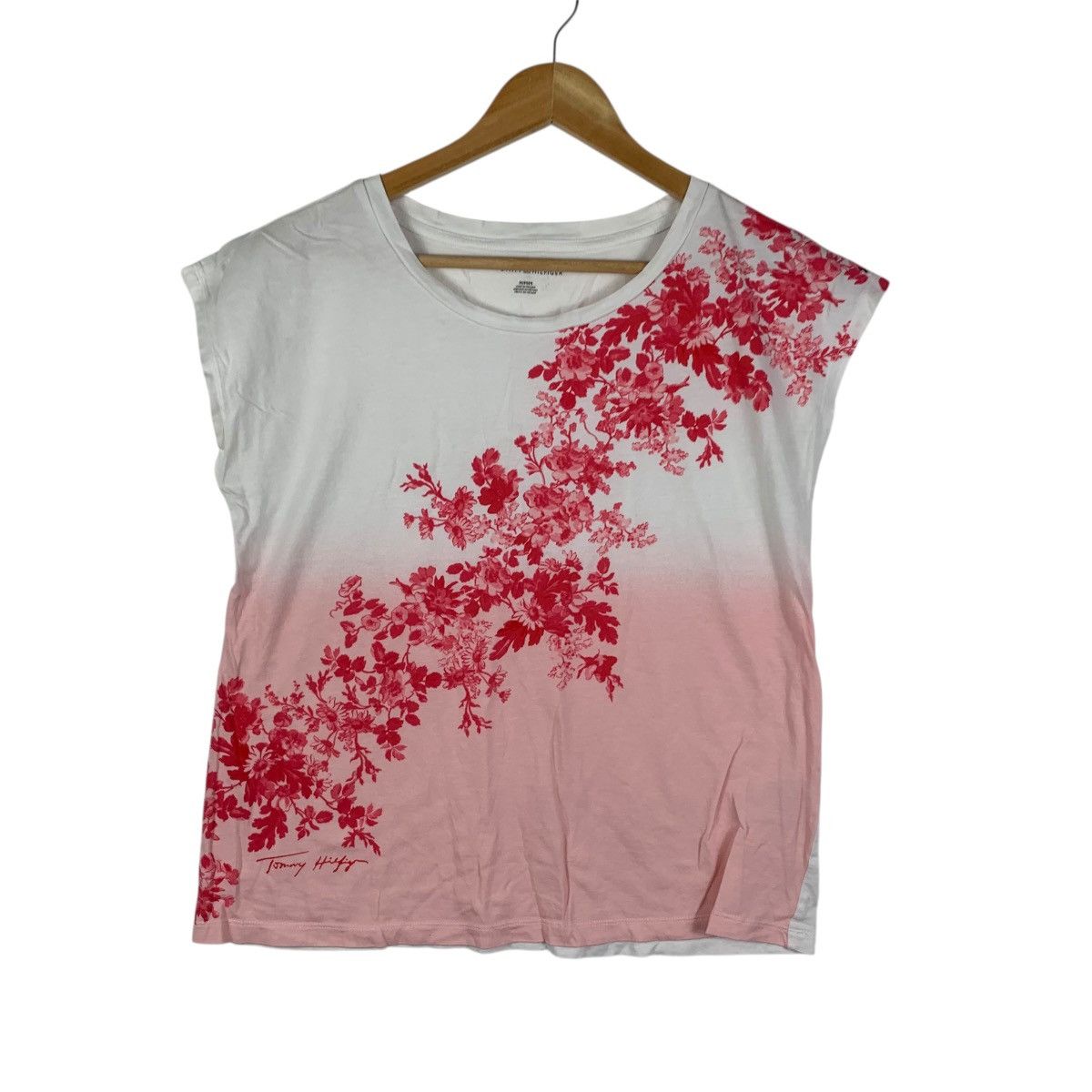 Tommy Hilfiger TOMMY HILFIGER FLORAL Flowers Over Print AOP Tank Top Tee Size M / US 6-8 / IT 42-44 - 4 Thumbnail