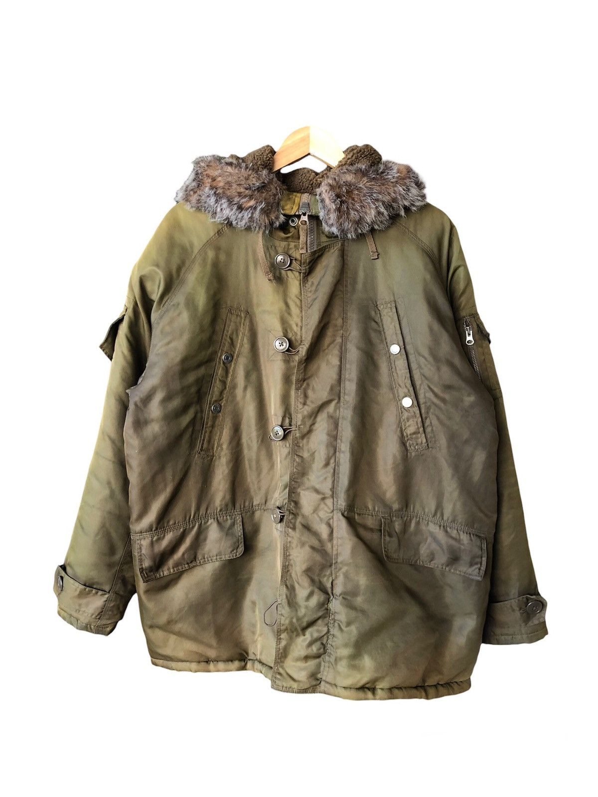 Gap Vintage Gap Snorkel Military Distressed Parka Jacket Size US L / EU 52-54 / 3 - 2 Thumbnail