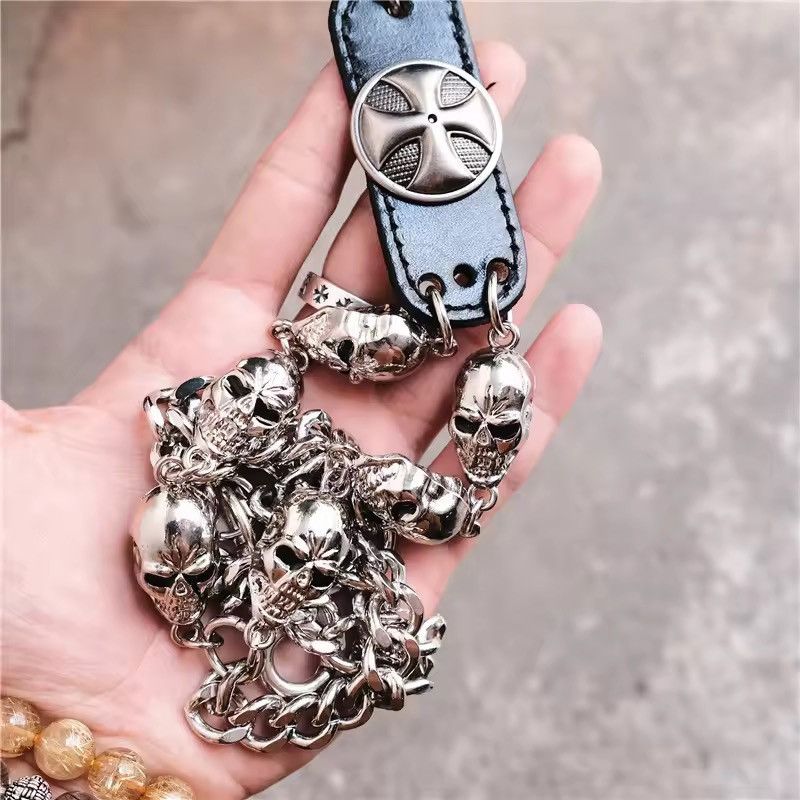 Other Skull Charm Gothic Rock Biker Wallet Chain Size ONE SIZE - 2 Thumbnail