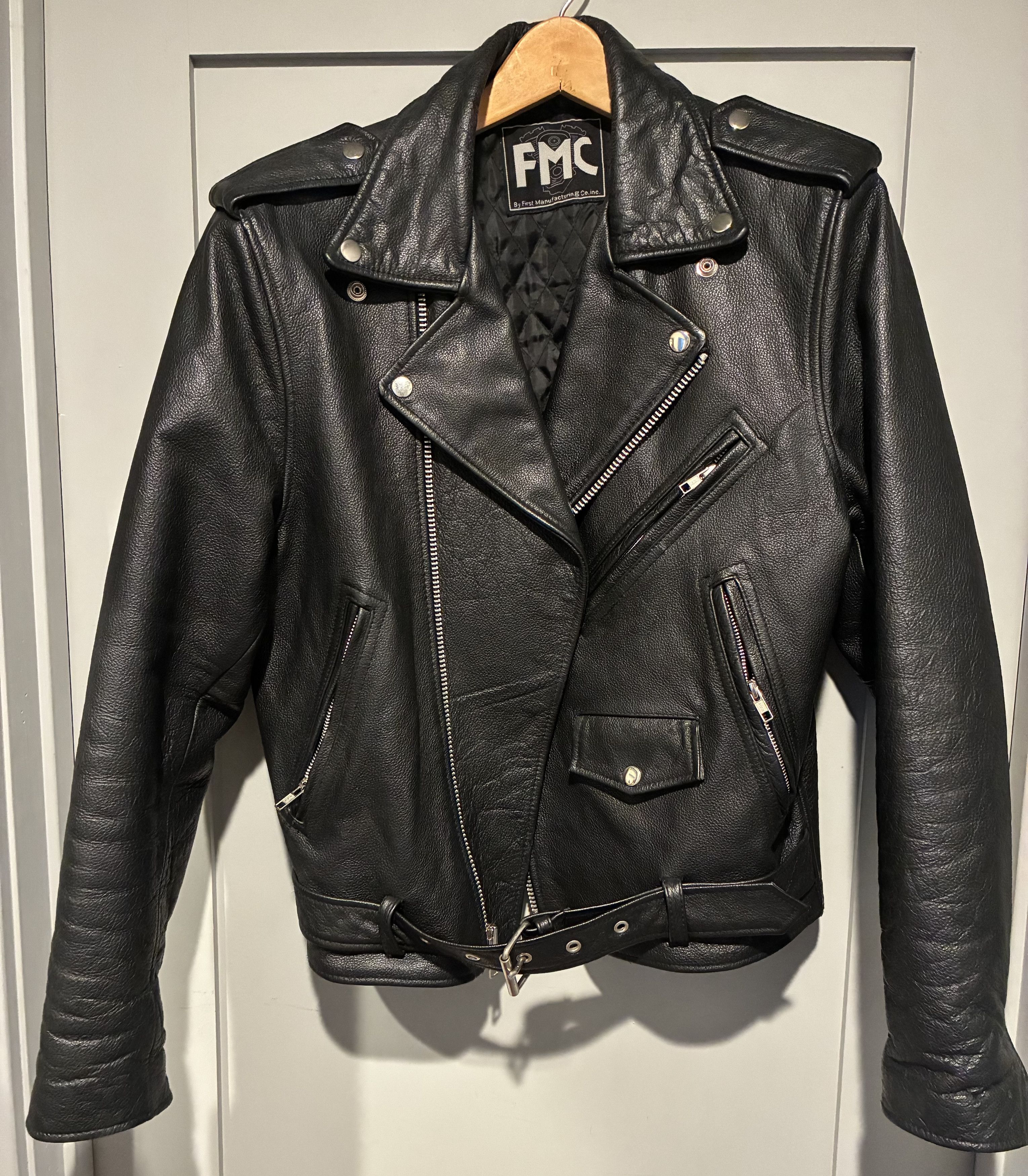 Fmc FMC leather biker jacket classic 100% genuine leather Size US S / EU 44-46 / 1 - 1 Thumbnail