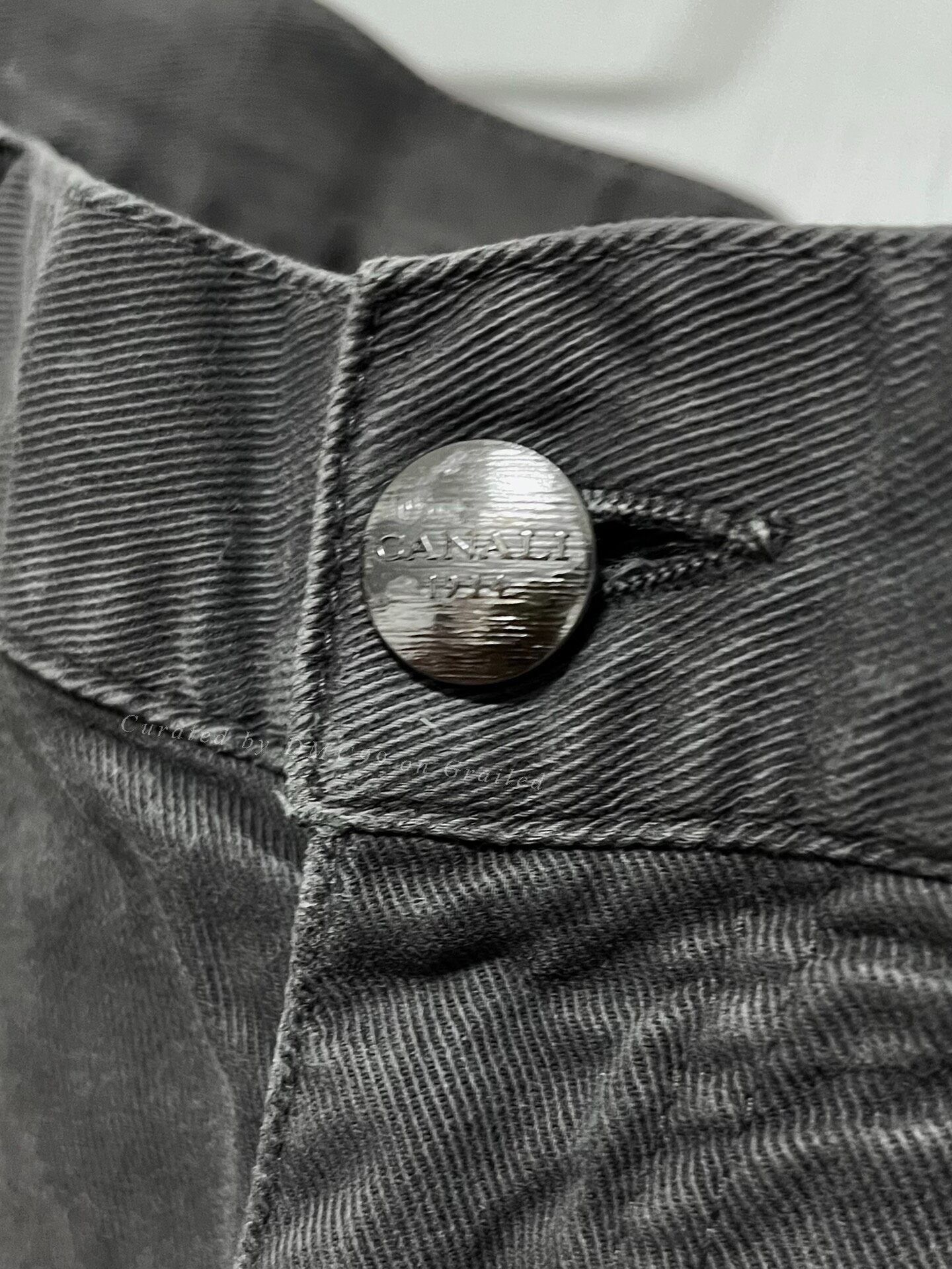 Canali Canali Gray Twill Jeans Size US 43 - 1 Thumbnail