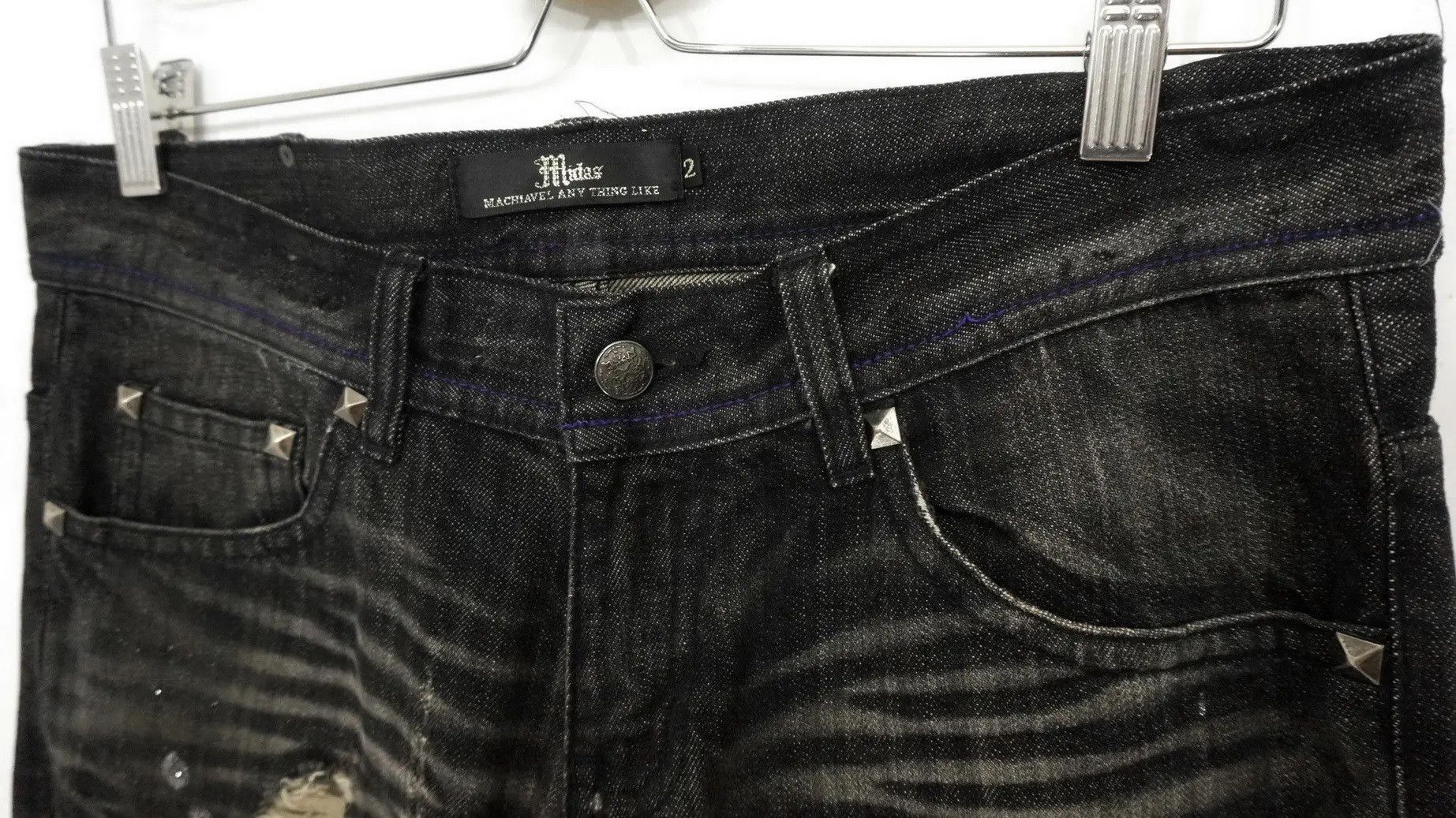 Japanese Brand Vintage MIDAS Distressed Shortrise Flared Jeans Size US 30 / EU 46 - 4 Thumbnail