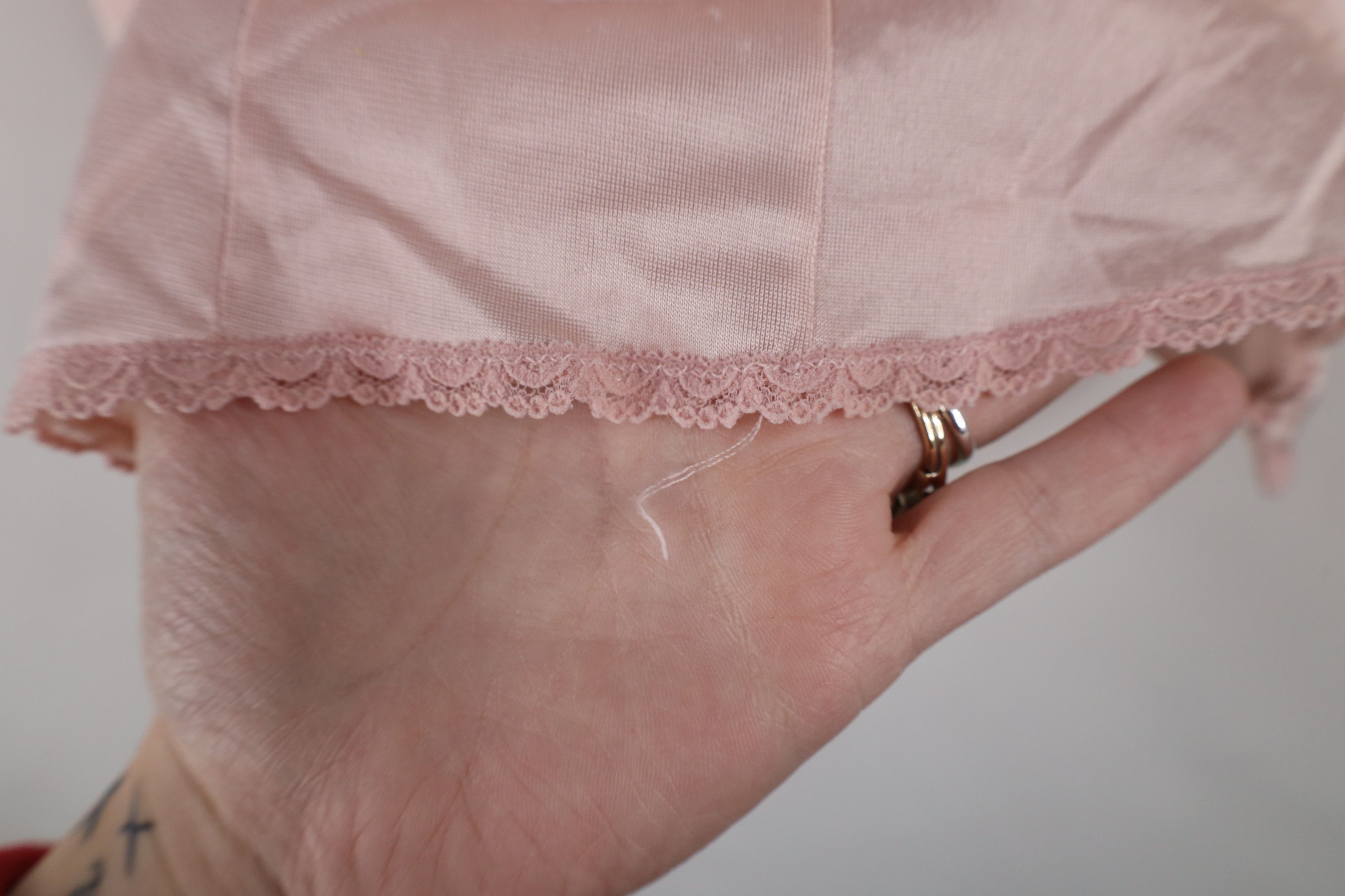 Vintage Vintage 70s Streetwear Lace Flower Cropped Night Shirt USA Size XS / US 0-2 / IT 36-38 - 5 Thumbnail