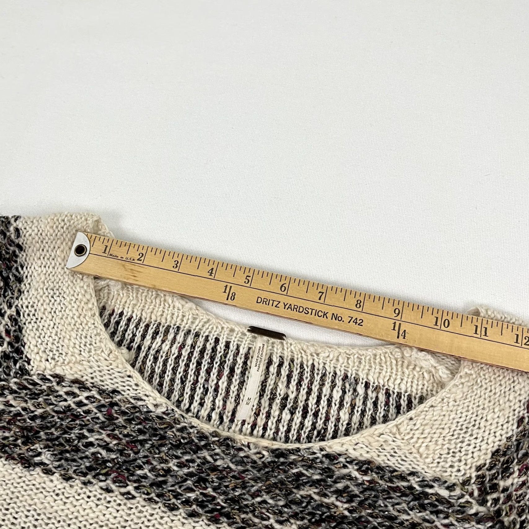 Free People VINTAGE Free People Sweater Woman M Brown Gray Striped Wool Blend Knit Granola Girl Size M / US 6-8 / IT 42-44 - 7 Thumbnail