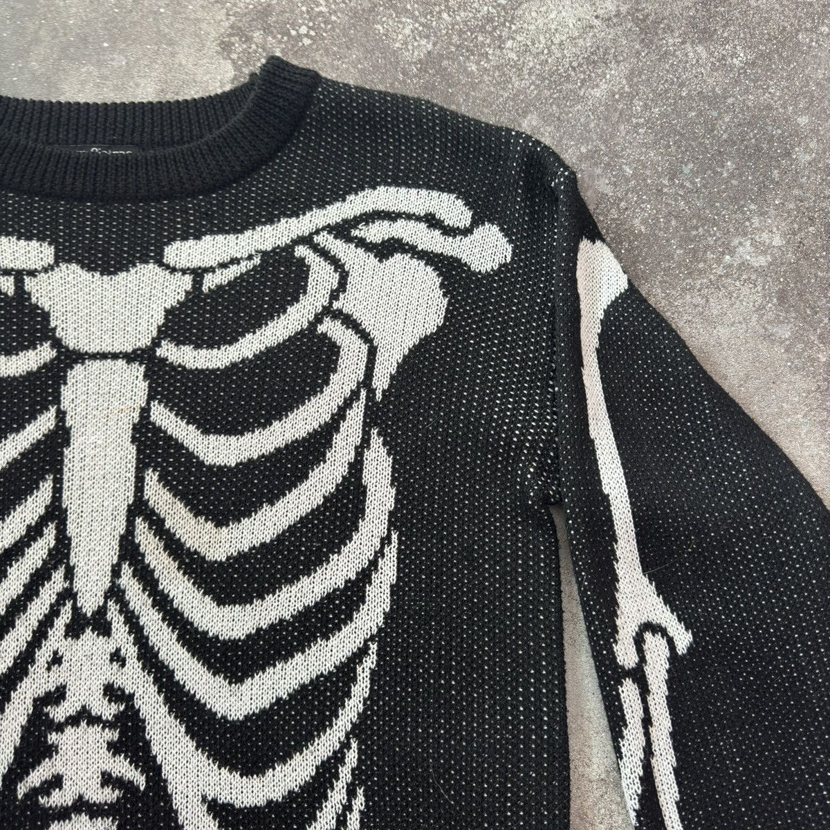 20471120 × Japanese Brand × Vintage Skull/Skeleton Amazing Y2K Gothic Sweater Size XS / US 0-2 / IT 36-38 - 4 Thumbnail