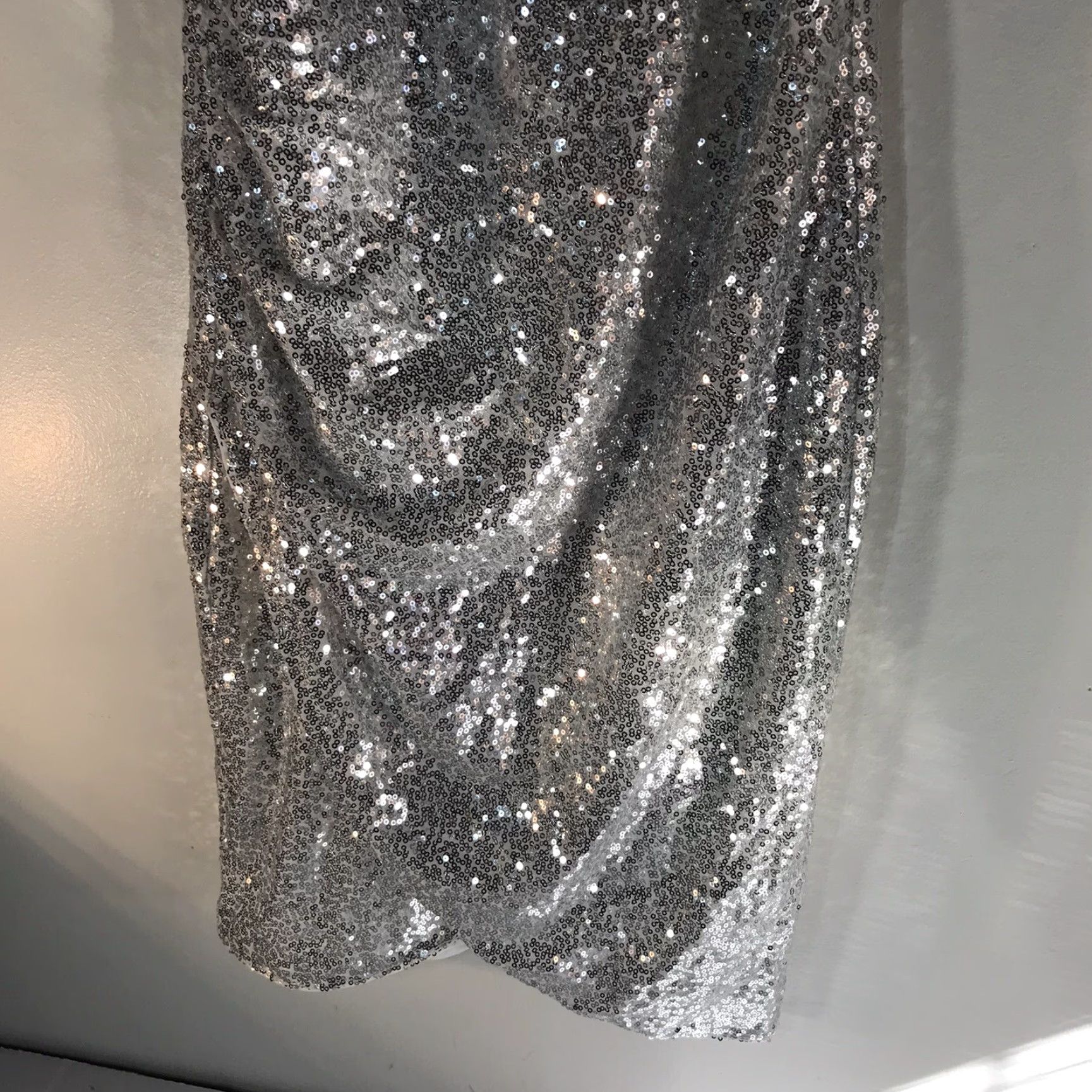 Vintage Grace Karin Silver Sequin Covered Low Cut Formal Dress Womens Size M Size M / US 6-8 / IT 42-44 - 4 Thumbnail