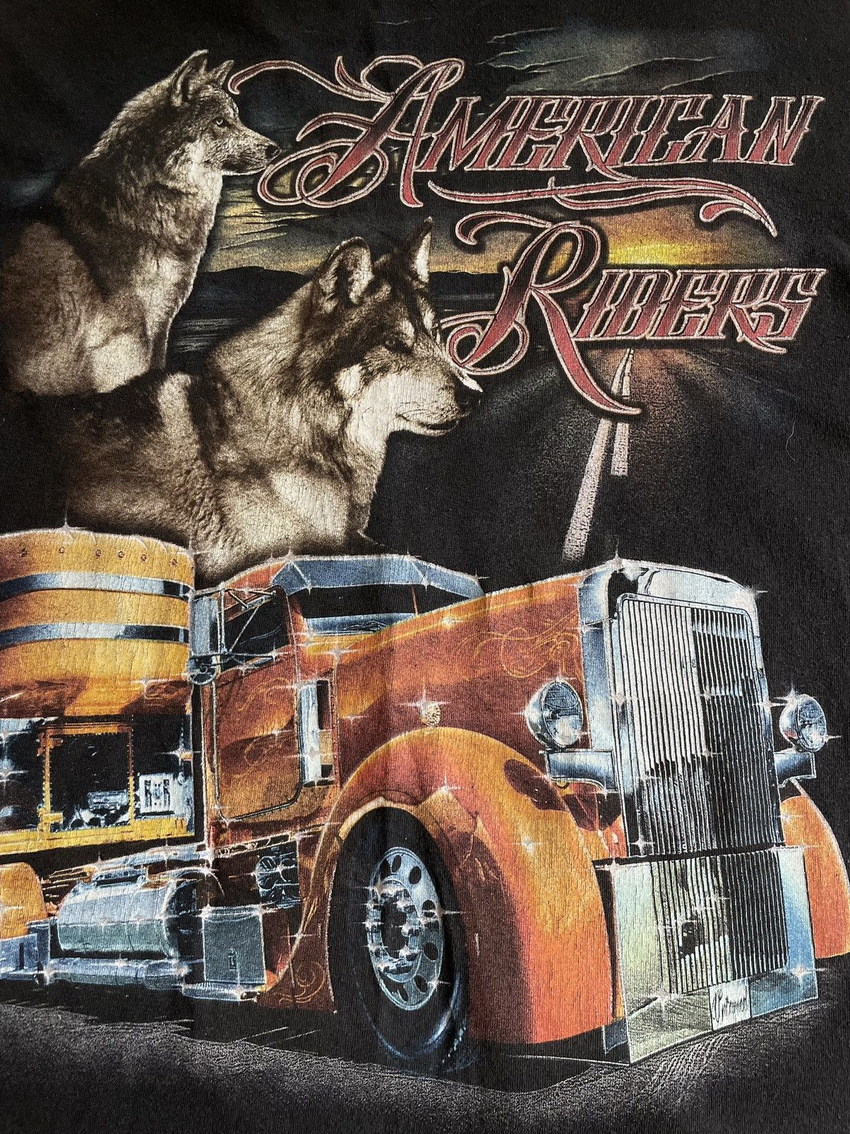 Other Vintage 3D Emblem American Riders 90’s T-Shirt Truck Wolf Size US L / EU 52-54 / 3 - 7 Thumbnail