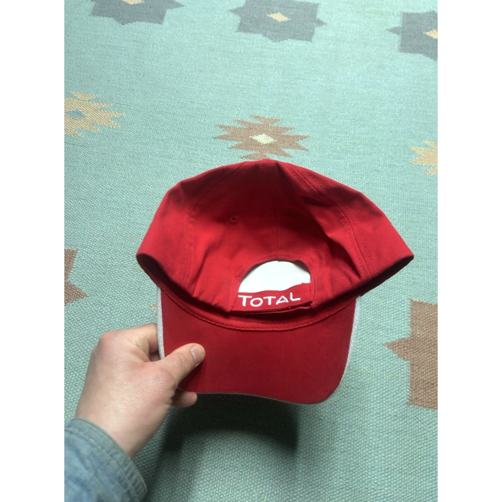 Vintage VINTAGE Unbranded Baseball Cap Hat Total Lubricants Racing Adjustable Red NOS Mens Size ONE SIZE - 4 Thumbnail