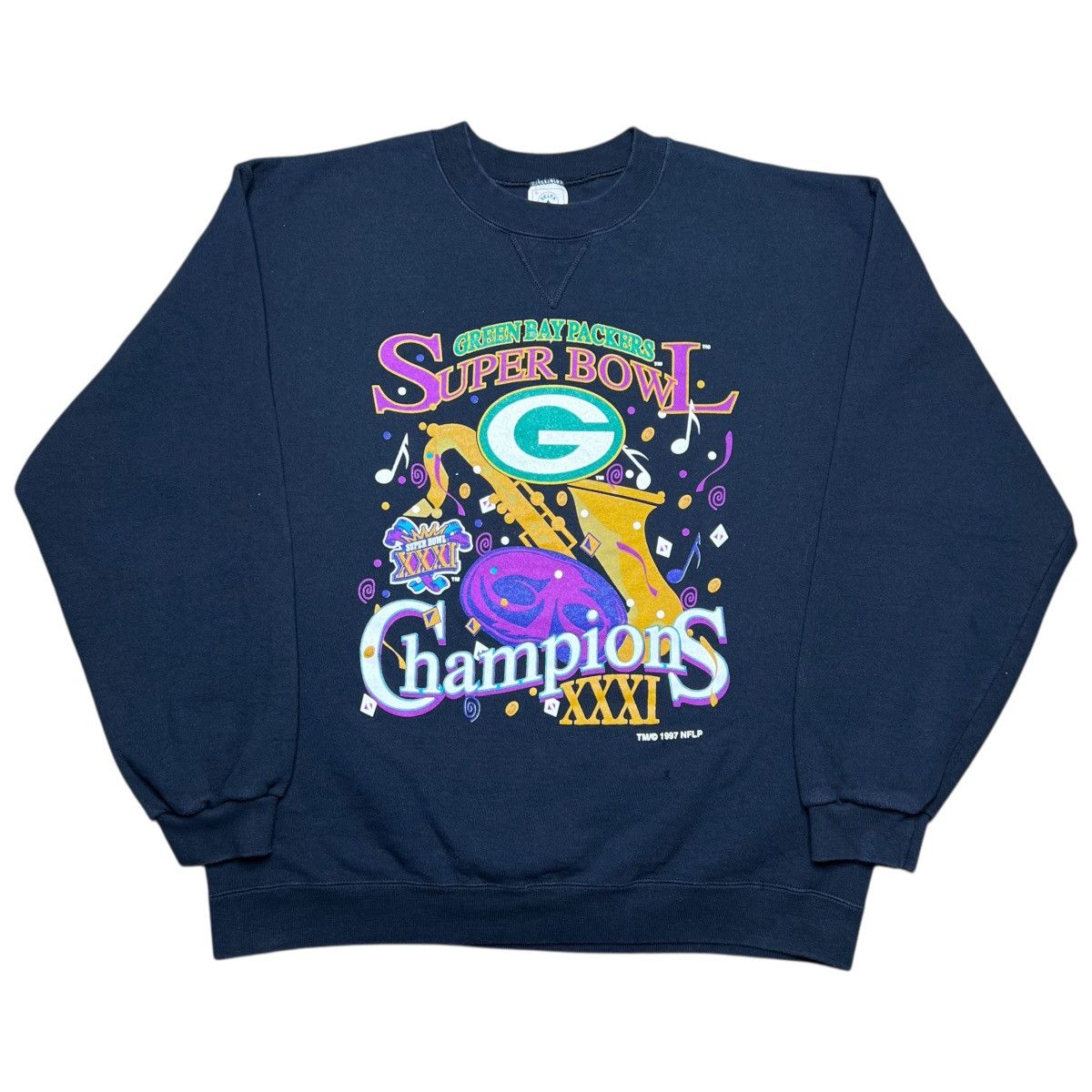 NFL × Vintage 1997 NFL Green Bay Packers Super Bowl Champions Sweatshirt Size US L / EU 52-54 / 3 - 1 Thumbnail