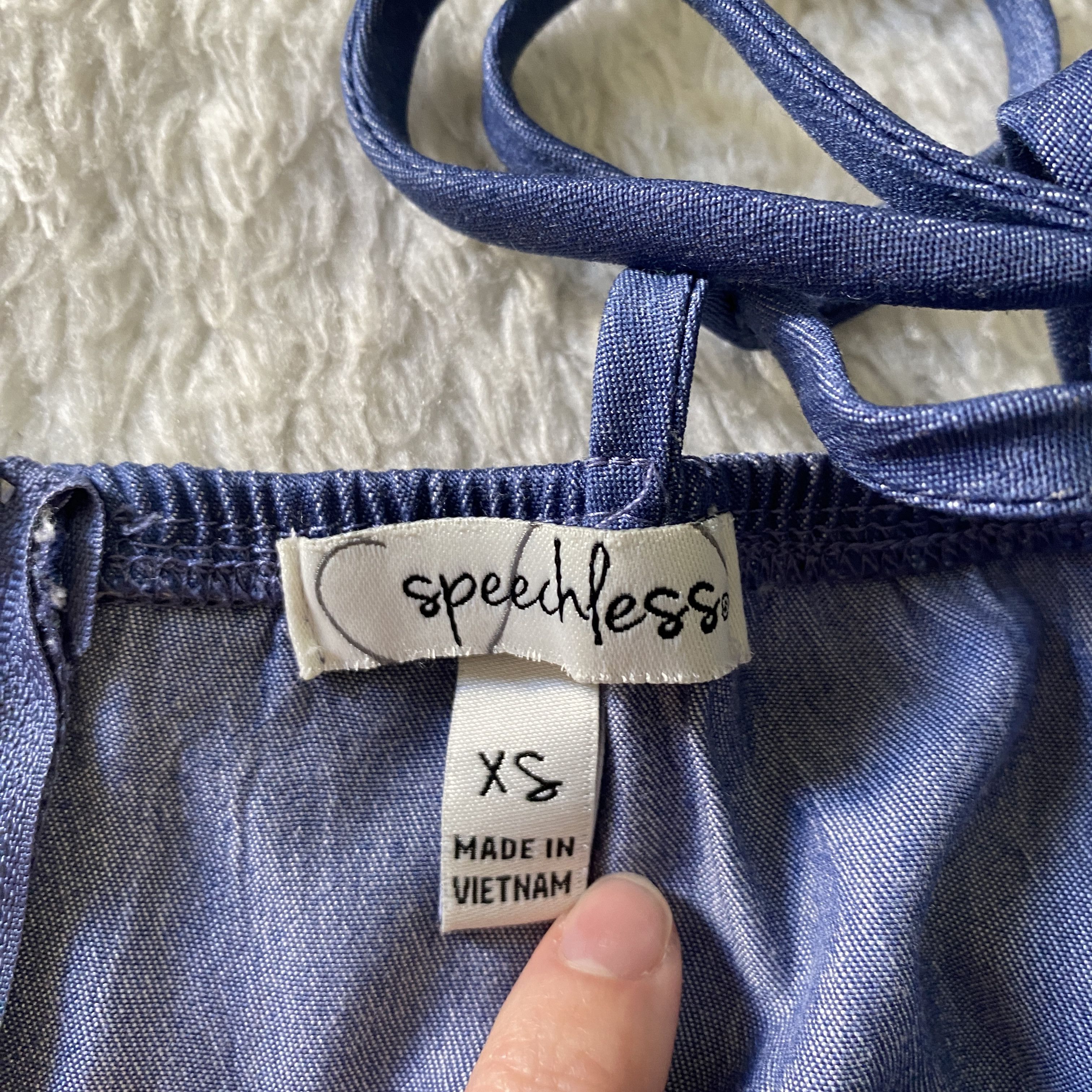 Other Speechless Chambray Blue Baby Doll Dress XS - Summer Dress Size XS / US 0-2 / IT 36-38 - 10 Thumbnail