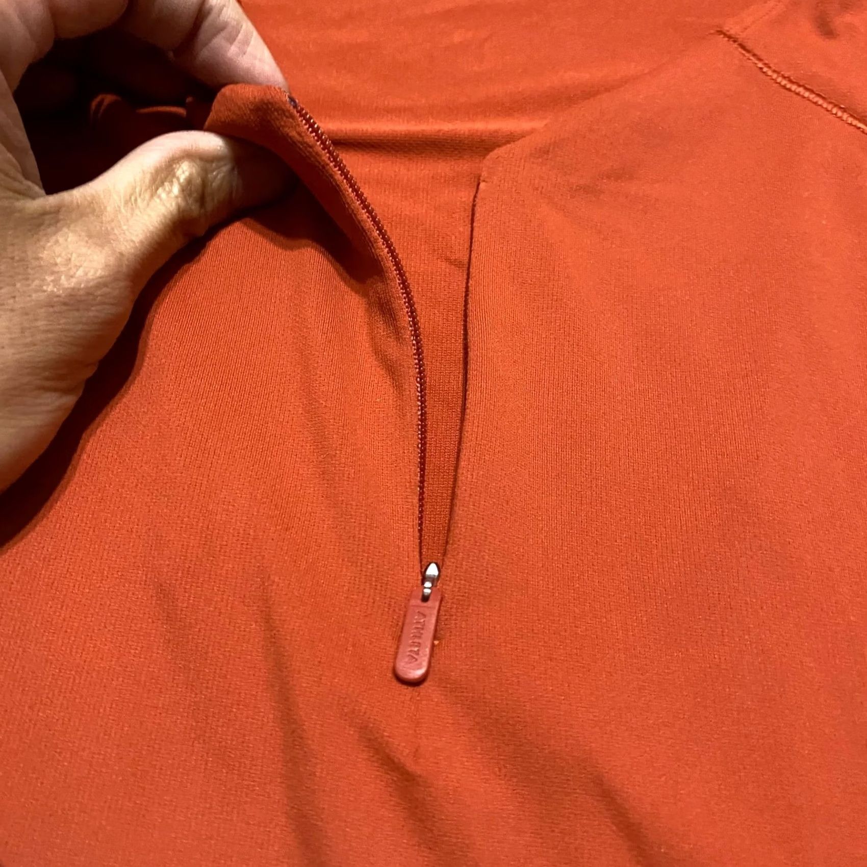 Athleta Athleta Shirt Womens XL Orange Sunchaser 1/4 Zip Pullover Short Sleeve Pockets Size XL / US 12-14 / IT 48-50 - 7 Thumbnail