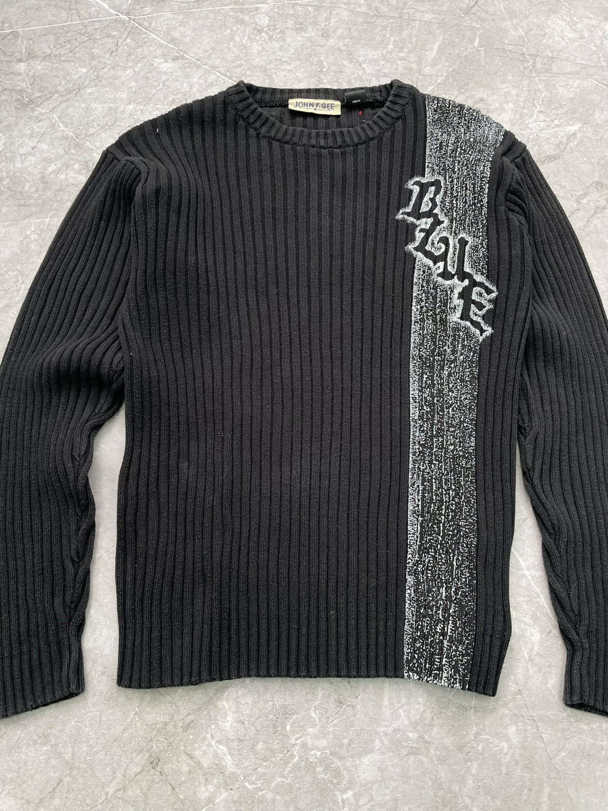 Diesel × Junya Watanabe VINTAGE STRIPPED DIESEL HYPE SWEATER Y2K Size US L / EU 52-54 / 3 - 6 Thumbnail