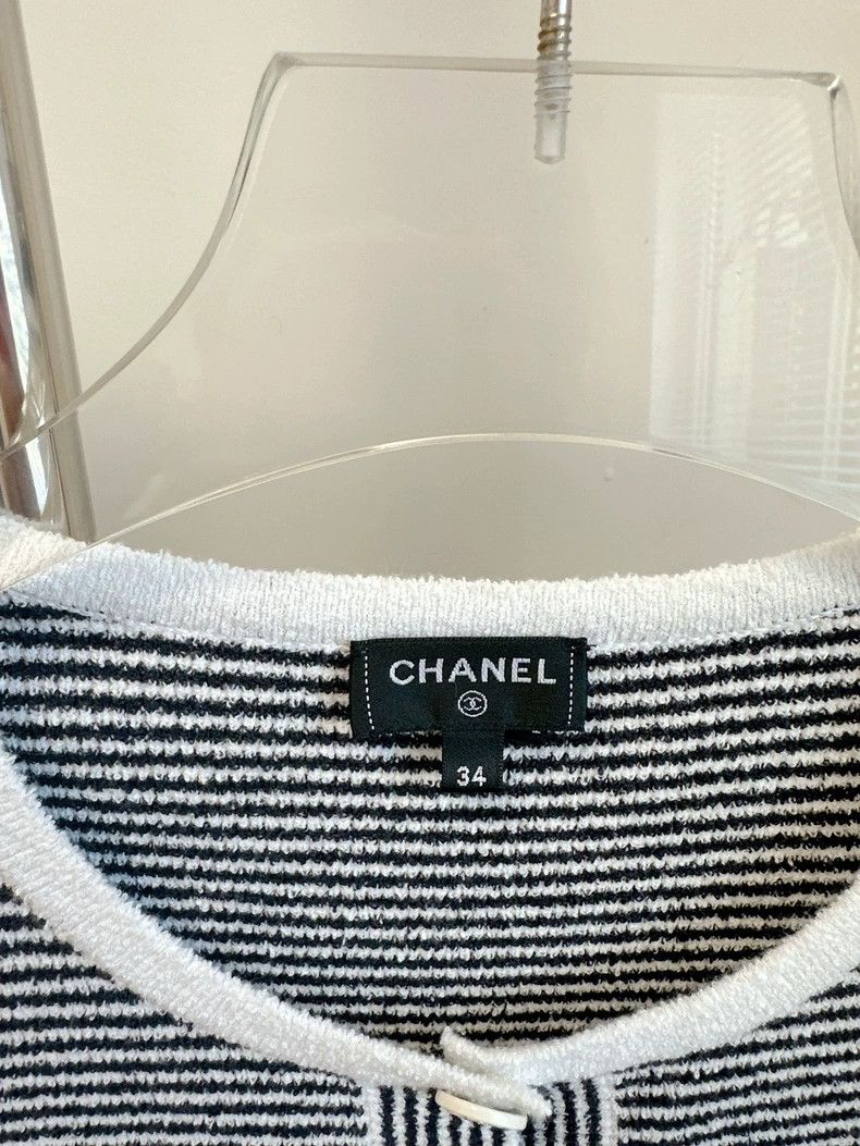 Chanel Chanel 23C black and white striped short sleeves Size XXS / US 00 / IT 34 - 3 Thumbnail