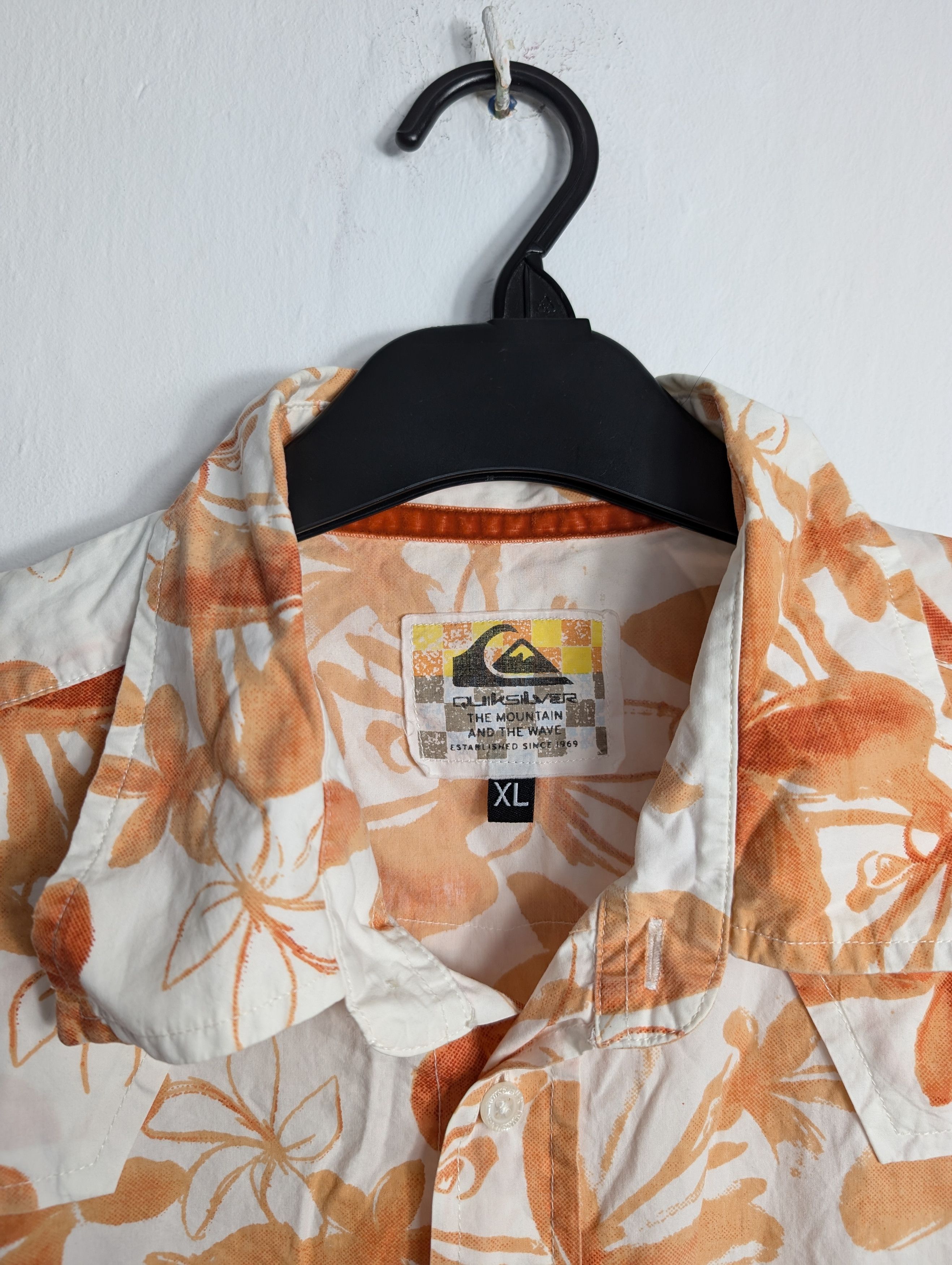 Quiksilver Vintage Y2K Hawaiian Shirt - Summer Floral Palm Tree Print Size US XL / EU 56 / 4 - 3 Thumbnail
