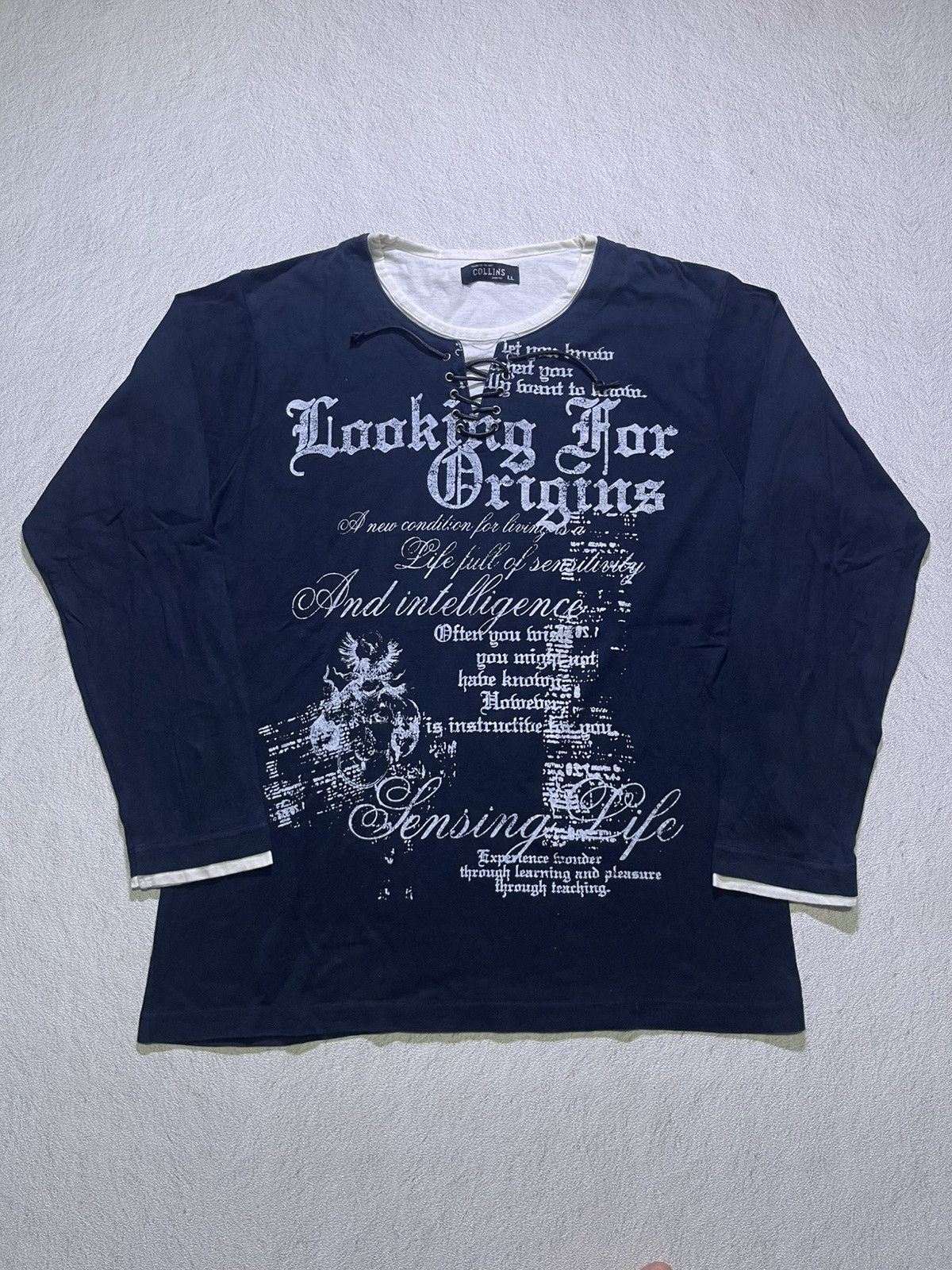 Japanese Brand Y2K COLLINS long sleeve tshirt Size US M / EU 48-50 / 2 - 1 Thumbnail