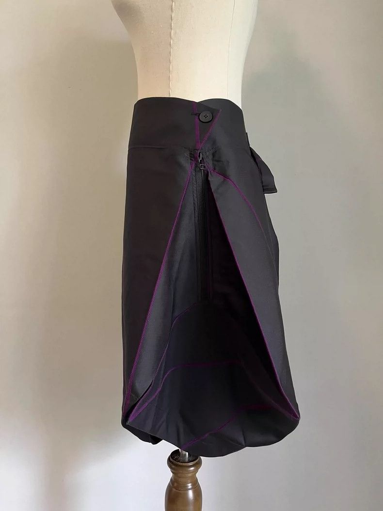 Issey Miyake Issey Miyake size:3 Black Space aurora skirt Size 32" / US 10 / IT 46 - 5 Thumbnail
