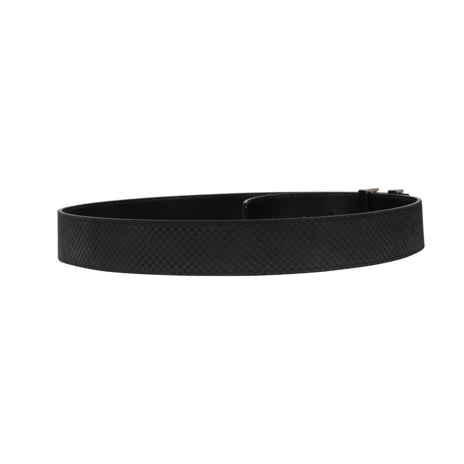 Louis Vuitton Mini Damier 40mm LV Initials Belt Blue Suede Size 40 - 9 Thumbnail