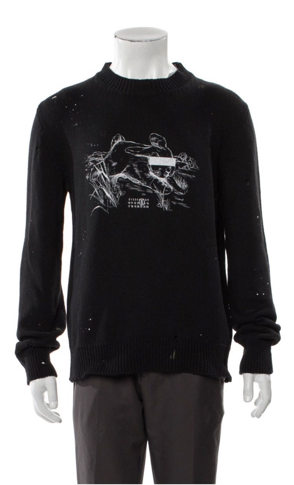 MM6 MM6 Maison Margiela knit graphic Crewneck Size US M / EU 48-50 / 2 - 1 Thumbnail