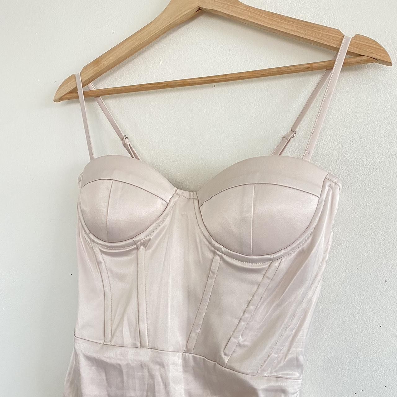 Vintage VINTAGE CREAM BODYCON DRESS SIZE SMALL PARTY STRETCH Size S / US 4 / IT 40 - 4 Thumbnail