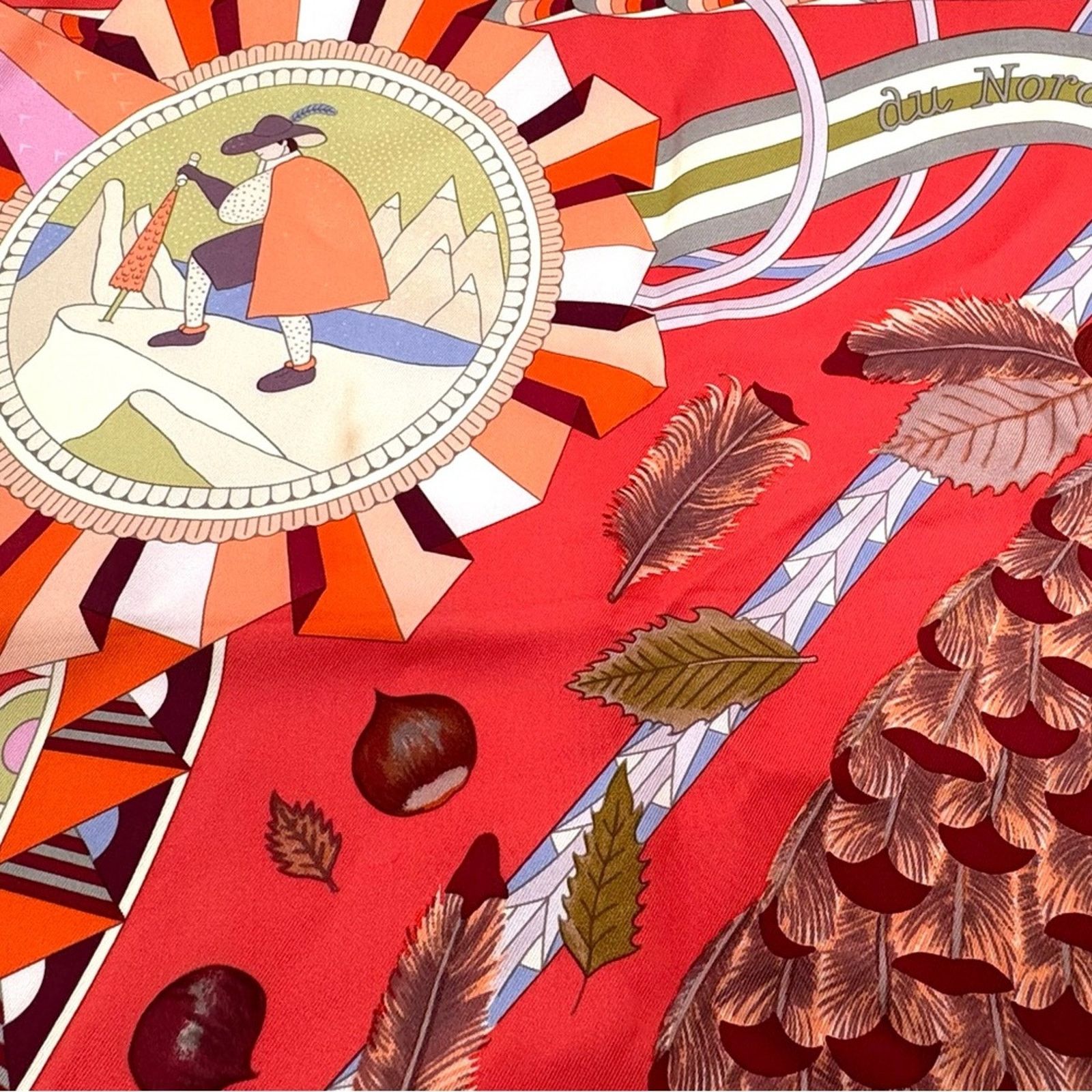 Hermes Hermes silk scarf theme is the magic umbrella coral colorway Size ONE SIZE - 7 Thumbnail