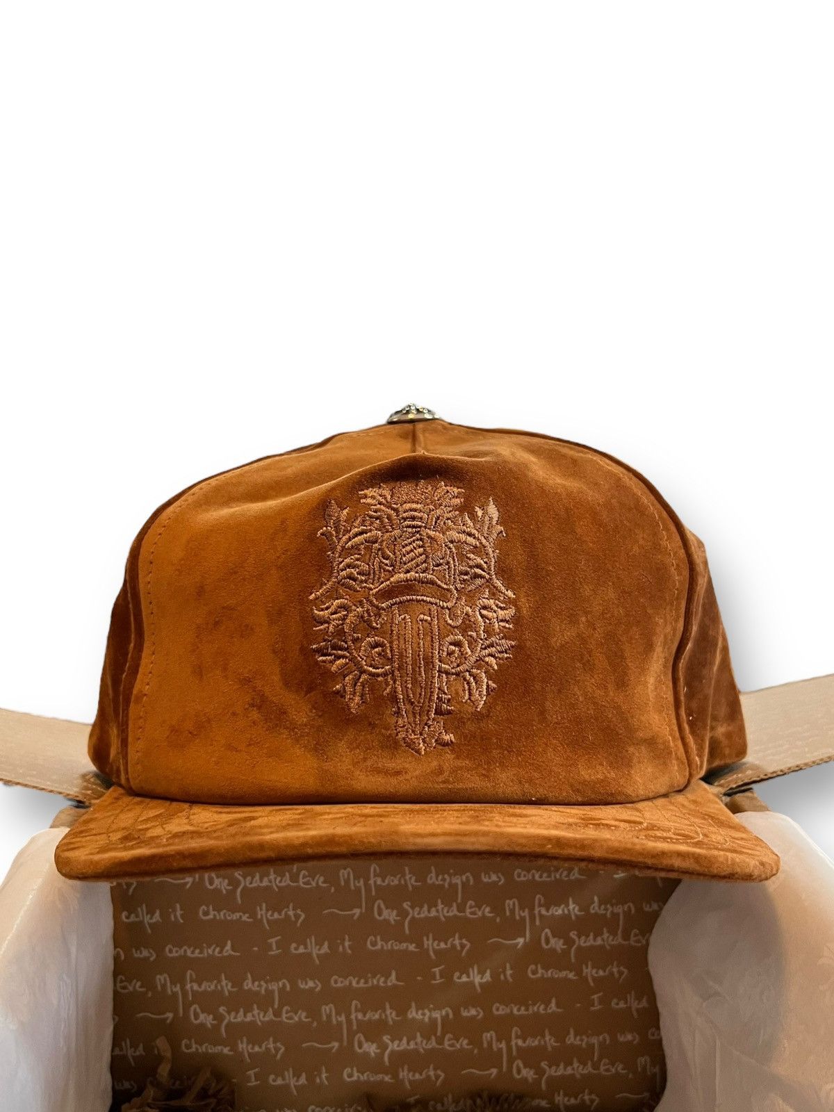 Chrome Hearts Chrome Hearts 5-Panel Brown Suede Dagger Hat (Unopened) Size ONE SIZE - 5 Thumbnail