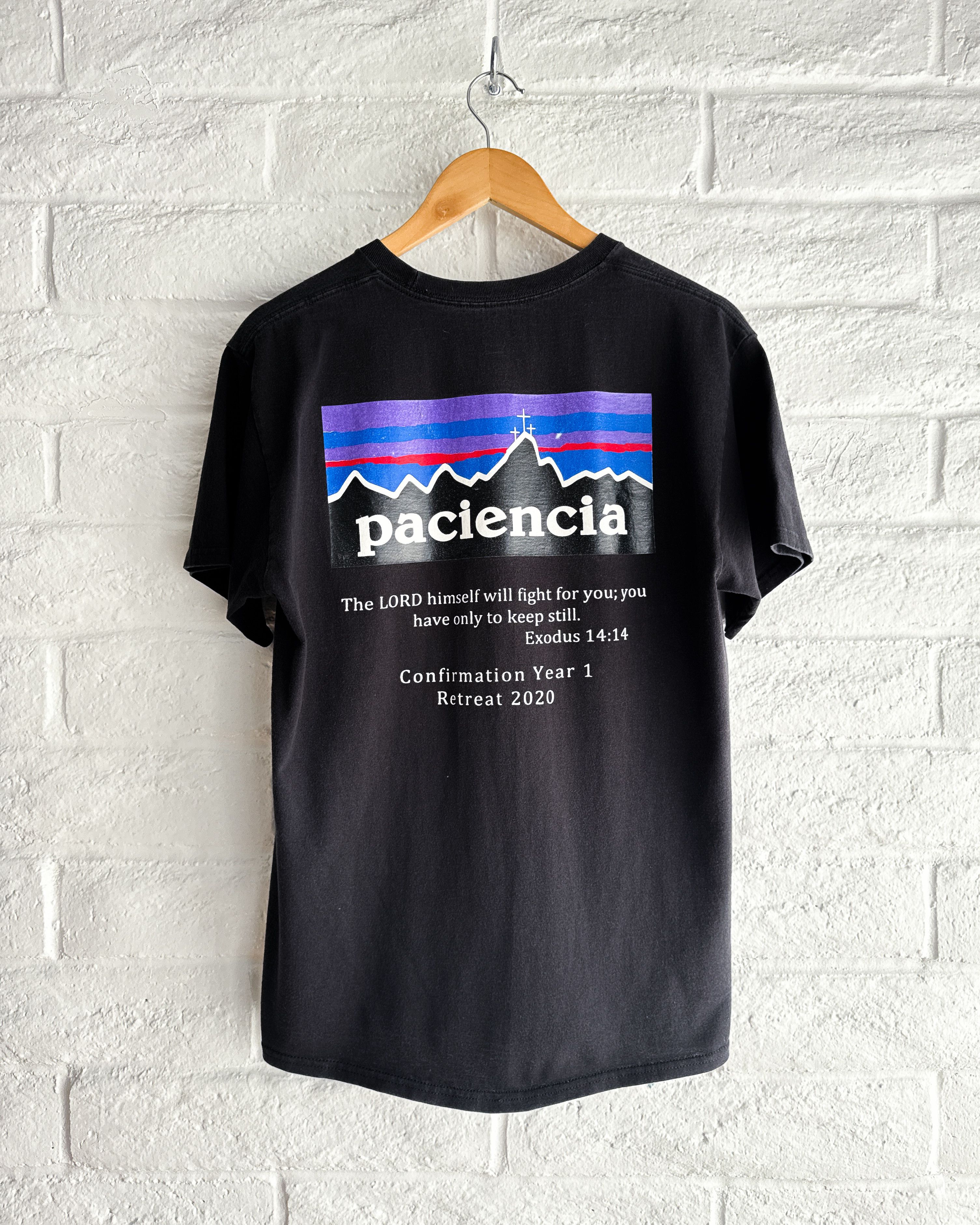 Vintage Catholic Retreat T Shirt Black Men's M Exodus 14:14 Size US M / EU 48-50 / 2 - 1 Thumbnail