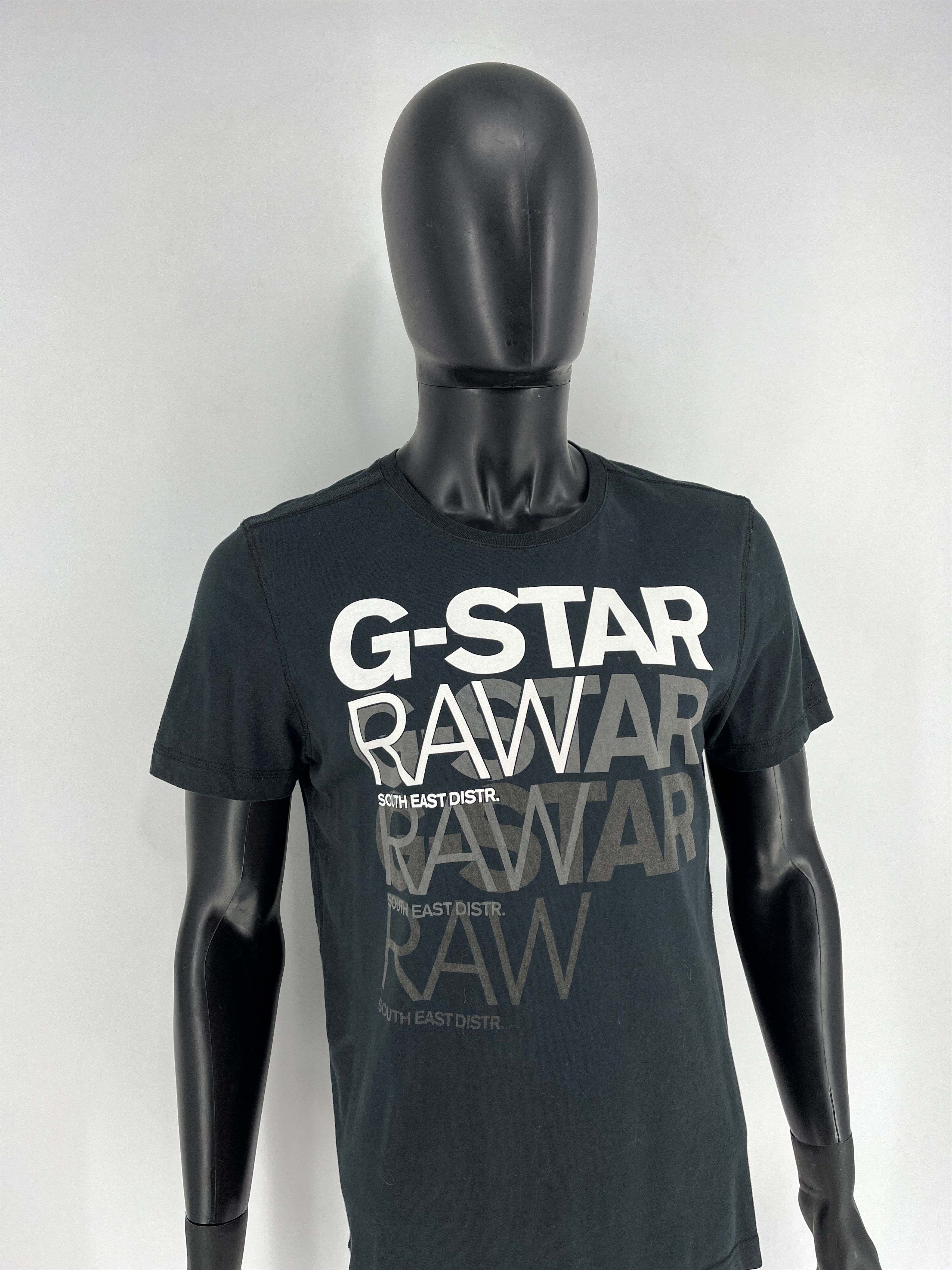 G-Star Vintage G-Star Raw T-Shirt Black Big Centre Logo Size m Size US M / EU 48-50 / 2 - 3 Thumbnail