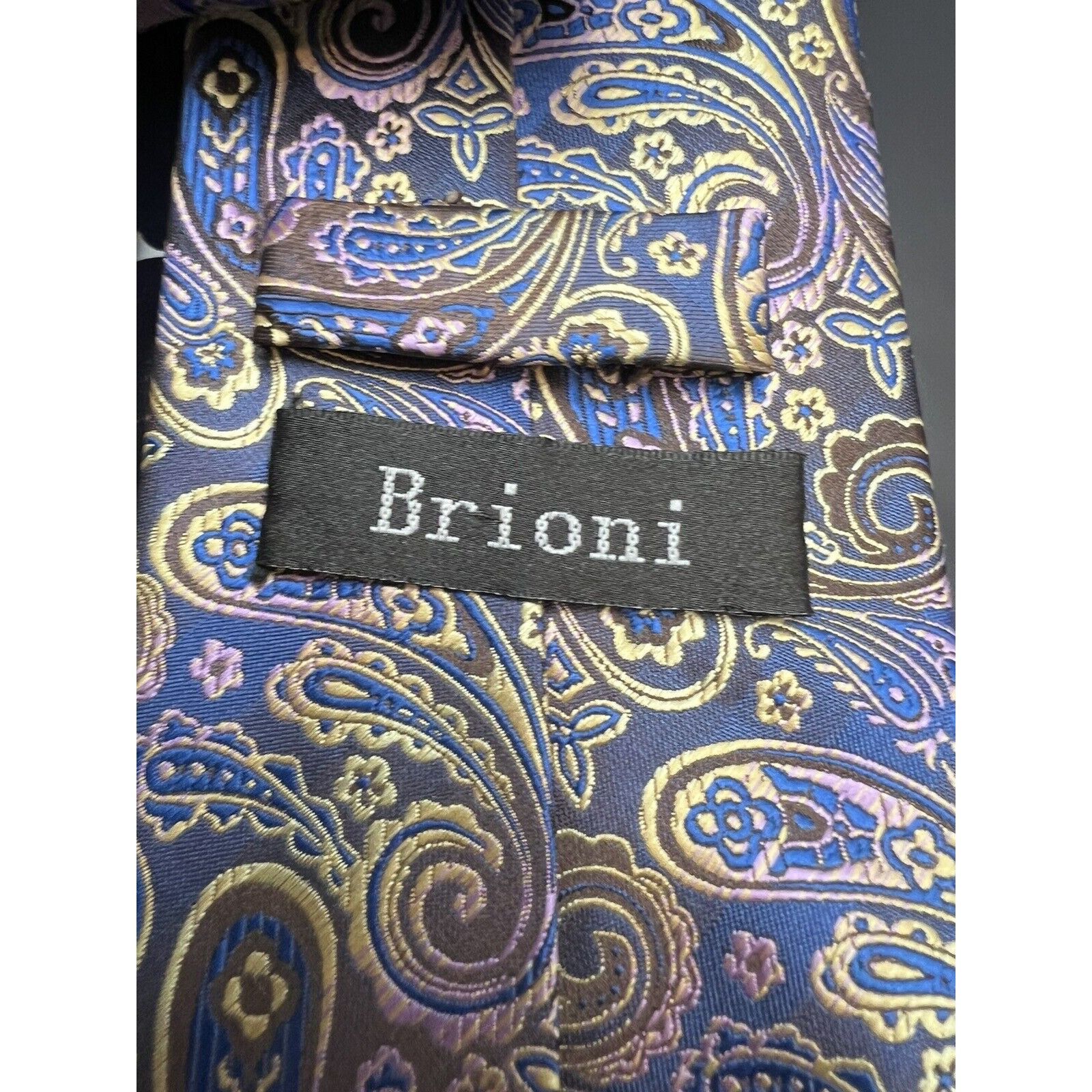 Brioni Brioni Tie Paisley Pattern Multi Color Luxury Shine Size ONE SIZE - 4 Thumbnail