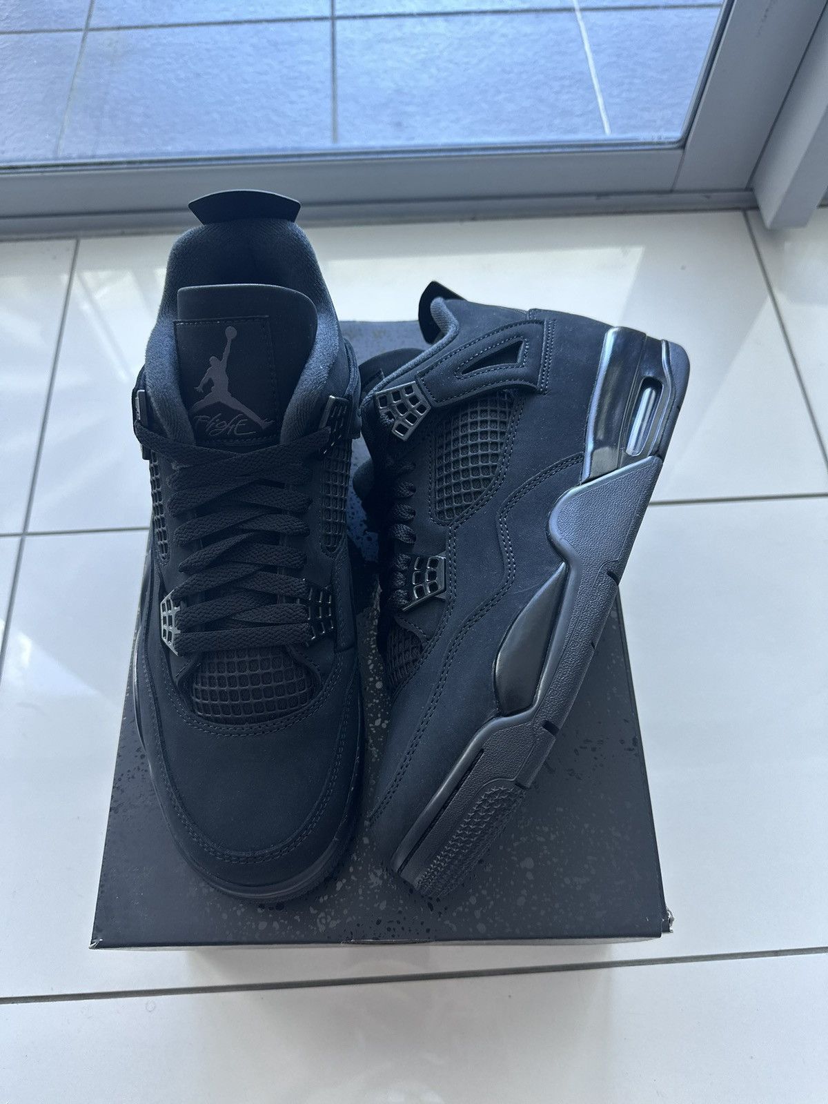 Jordan Brand J4 black cat Size US 10 / EU 43 - 10 Thumbnail