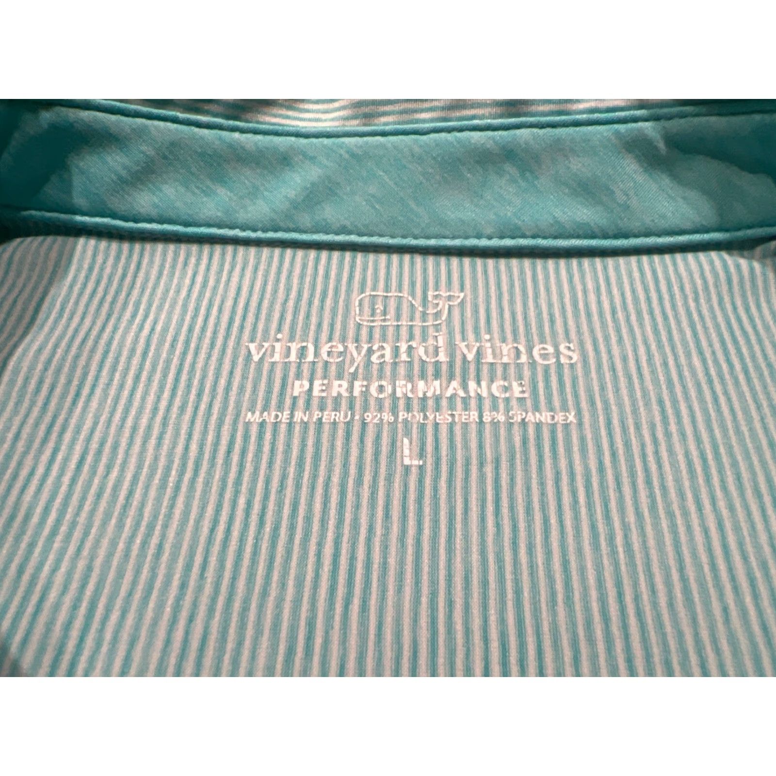 Vineyard Vines VINEYARD VINES Performance Polo Shirt Men’s Large Blue Striped Whale Golf Activewear Size US L / EU 52-54 / 3 - 5 Thumbnail