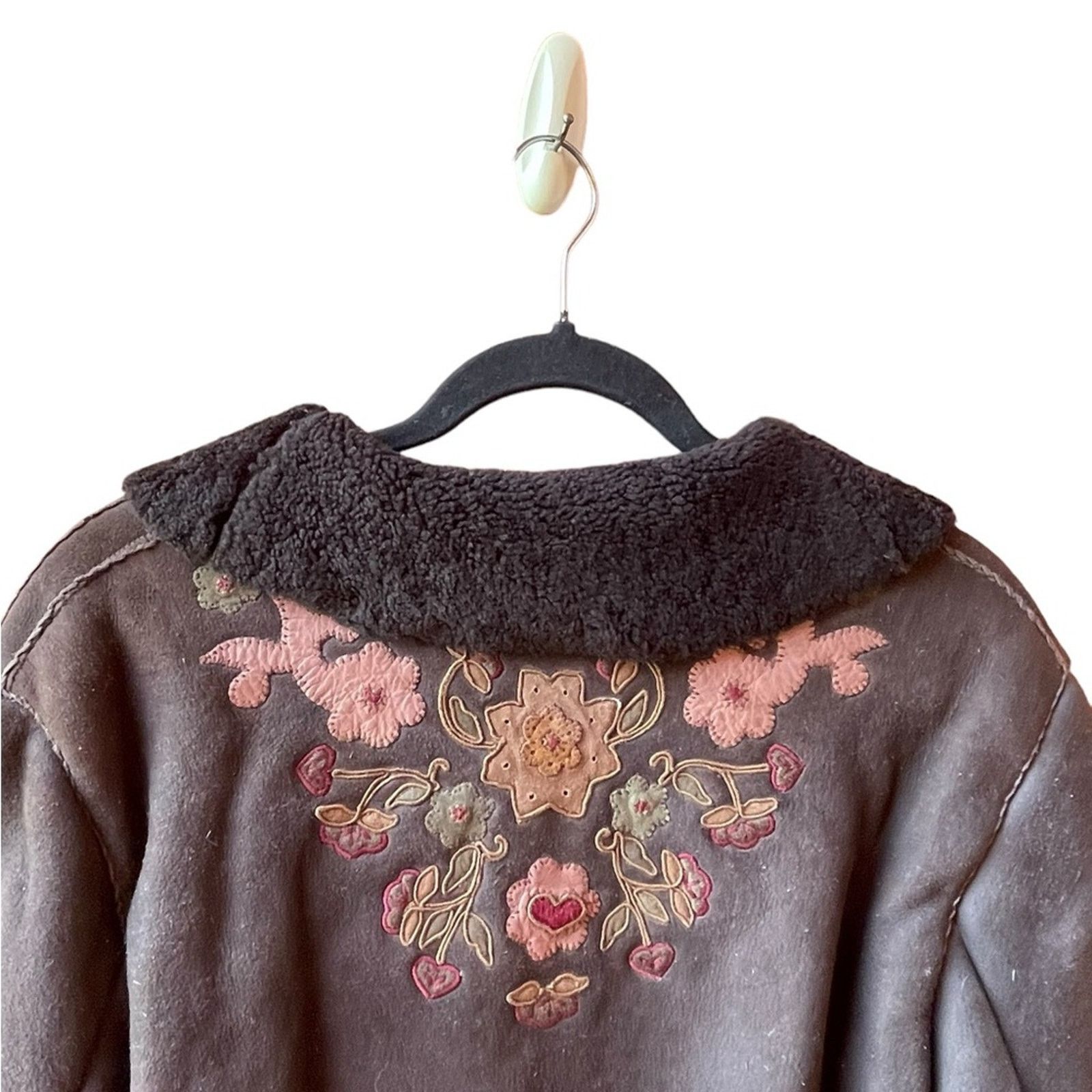 Ralph Lauren VTG Ralph Lauren Coat SHEARLING Suede LEATHER Embroider Size M / US 6-8 / IT 42-44 - 7 Thumbnail