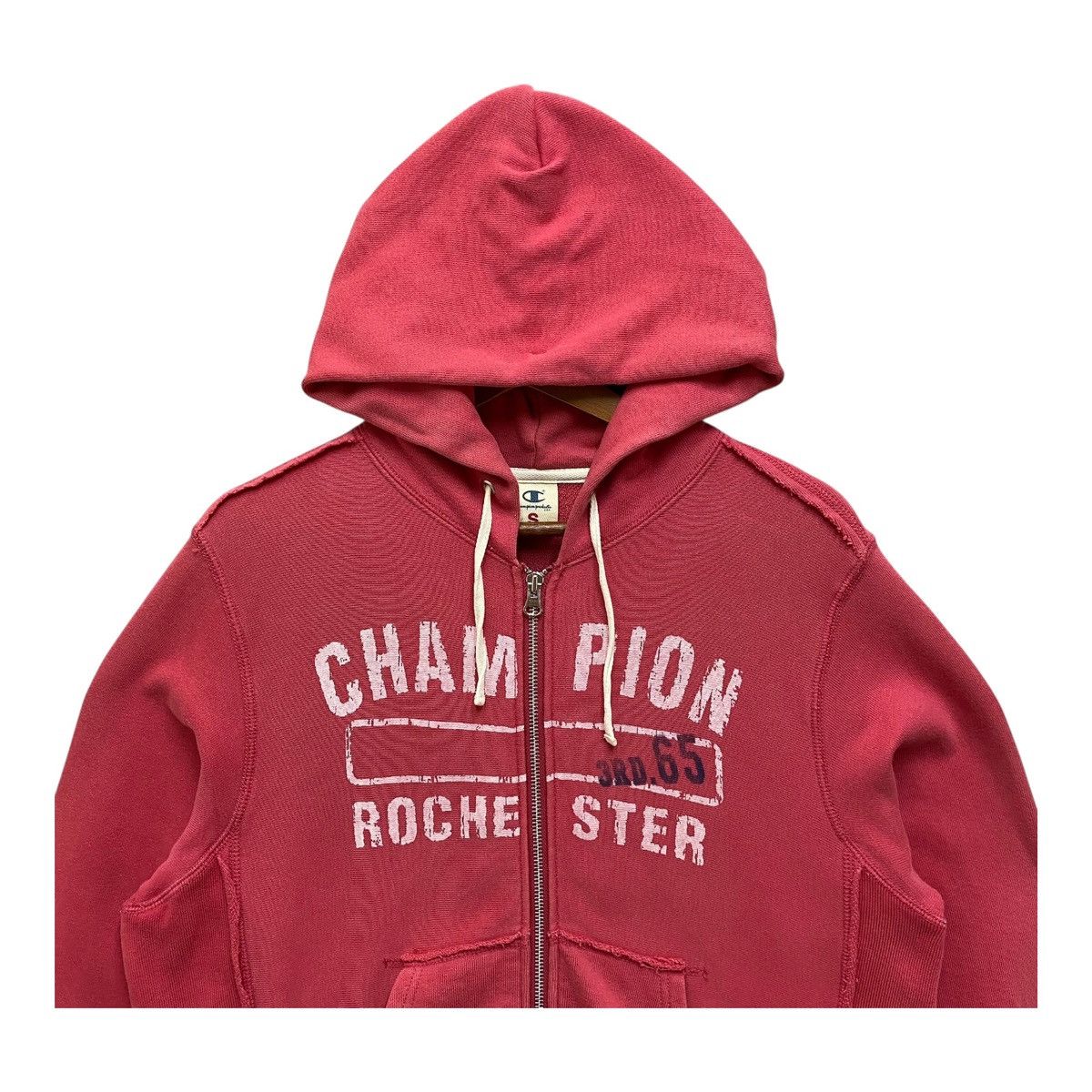 Champion Vintage Champion Rochester Zip Up Hoodie Distressed Style Size US S / EU 44-46 / 1 - 2 Thumbnail