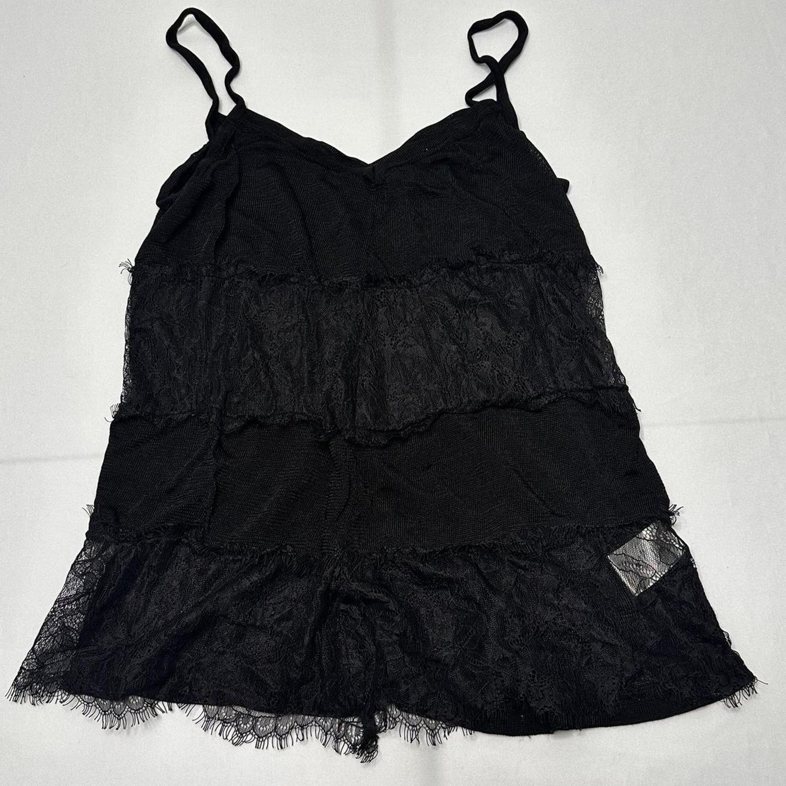 & Other Stories GB Gianni Bini Size Medium Vintage Y2K-Grunge Black Cami Size M / US 6-8 / IT 42-44 - 4 Thumbnail