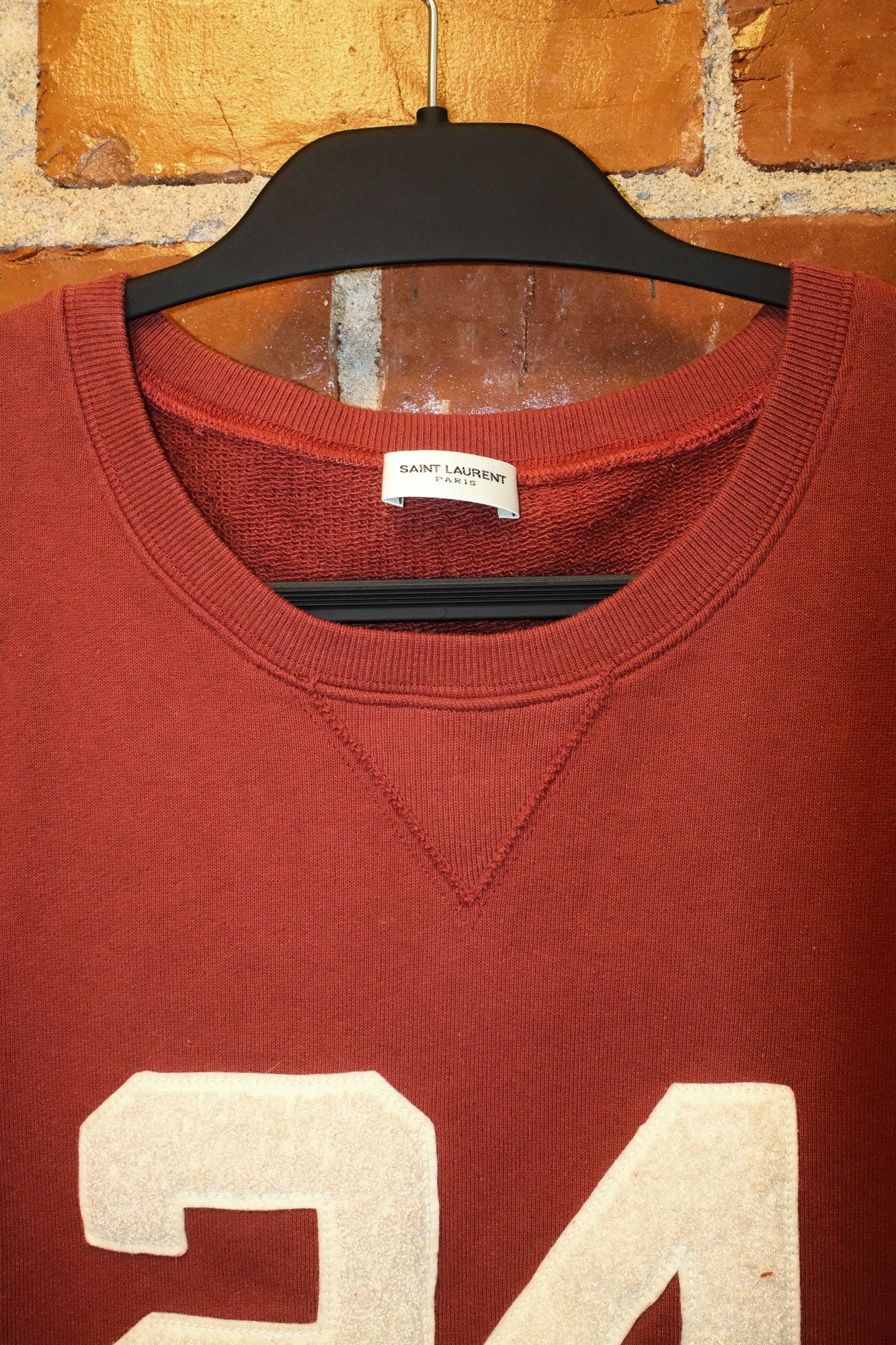 Yves Saint Laurent YSL Logo 24 Embroidery Sweatshirt - XXL fits like L Size US L / EU 52-54 / 3 - 3 Thumbnail