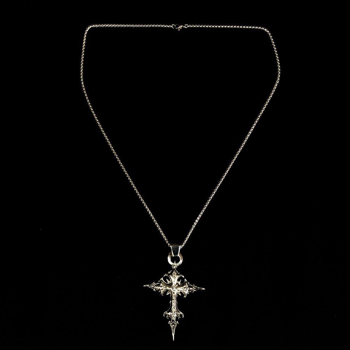 Jewelry Skeleton Cross Skull Necklace Gothic Chain Size ONE SIZE - 7 Thumbnail