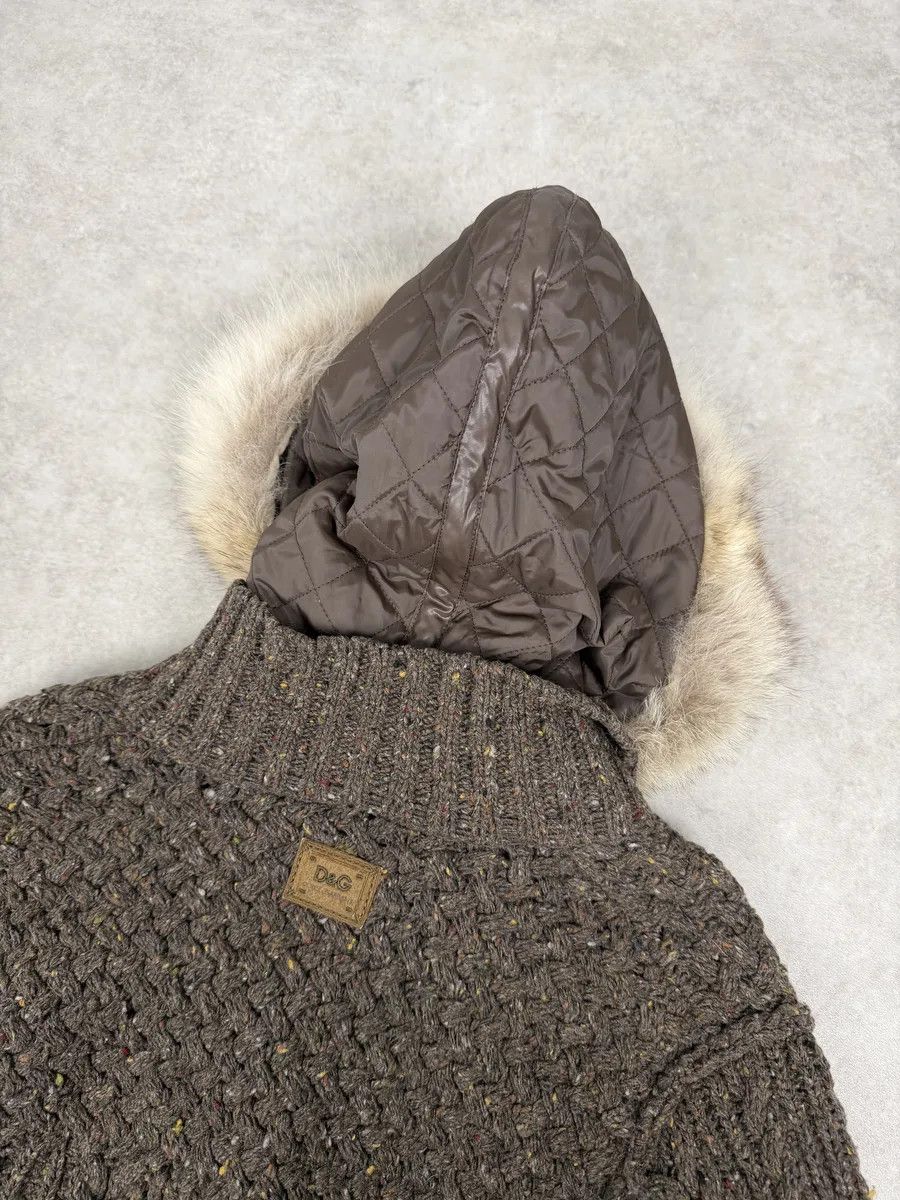 Dolce & Gabbana AW2008 Dolce & Gabbana Khaki Wool Layered Fur Collar Jacket Size US M / EU 48-50 / 2 - 11 Thumbnail