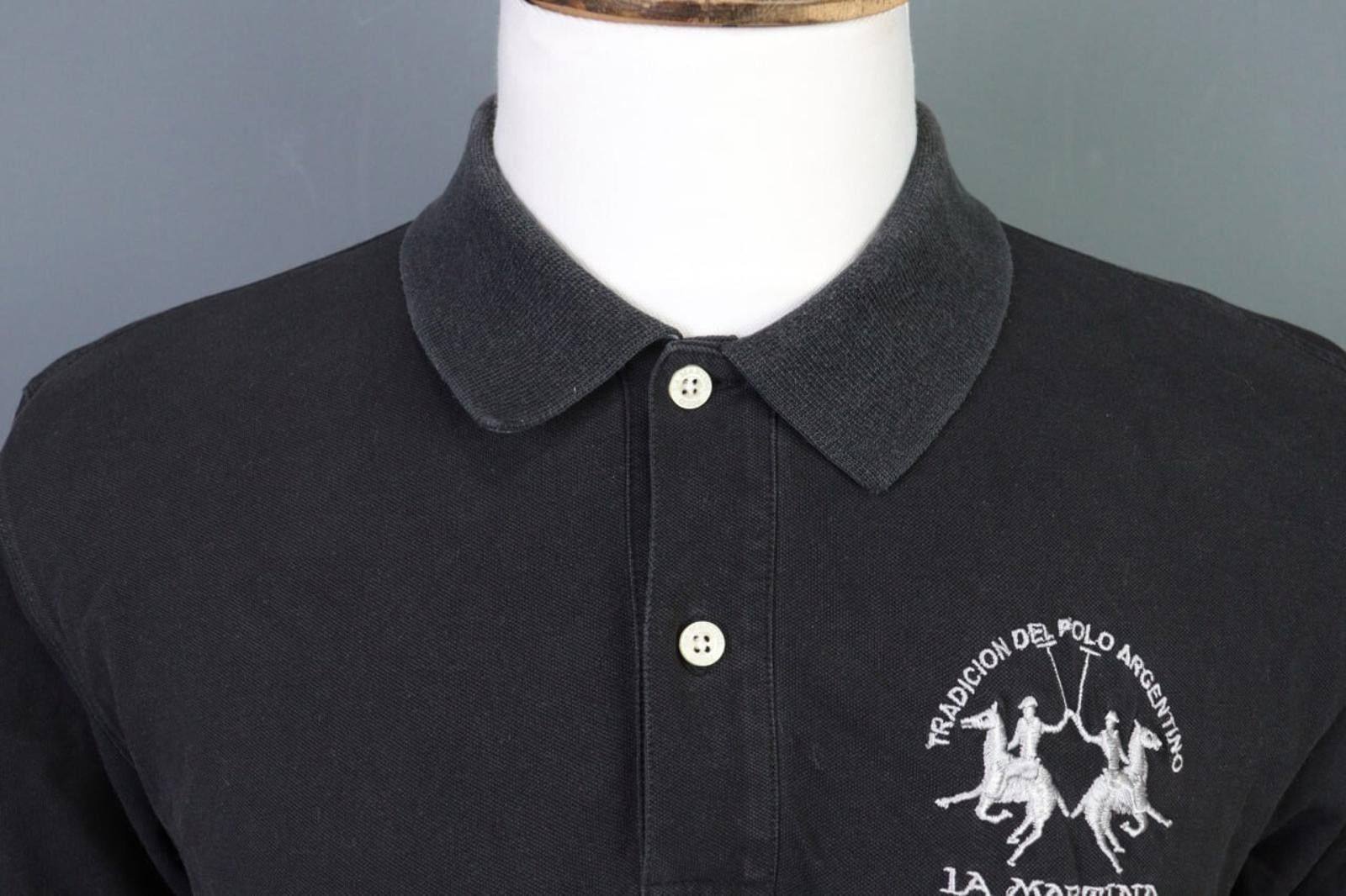 La Martina La Martina Polo Buenos Aires Black Polo Shirt XL Size US XL / EU 56 / 4 - 5 Thumbnail
